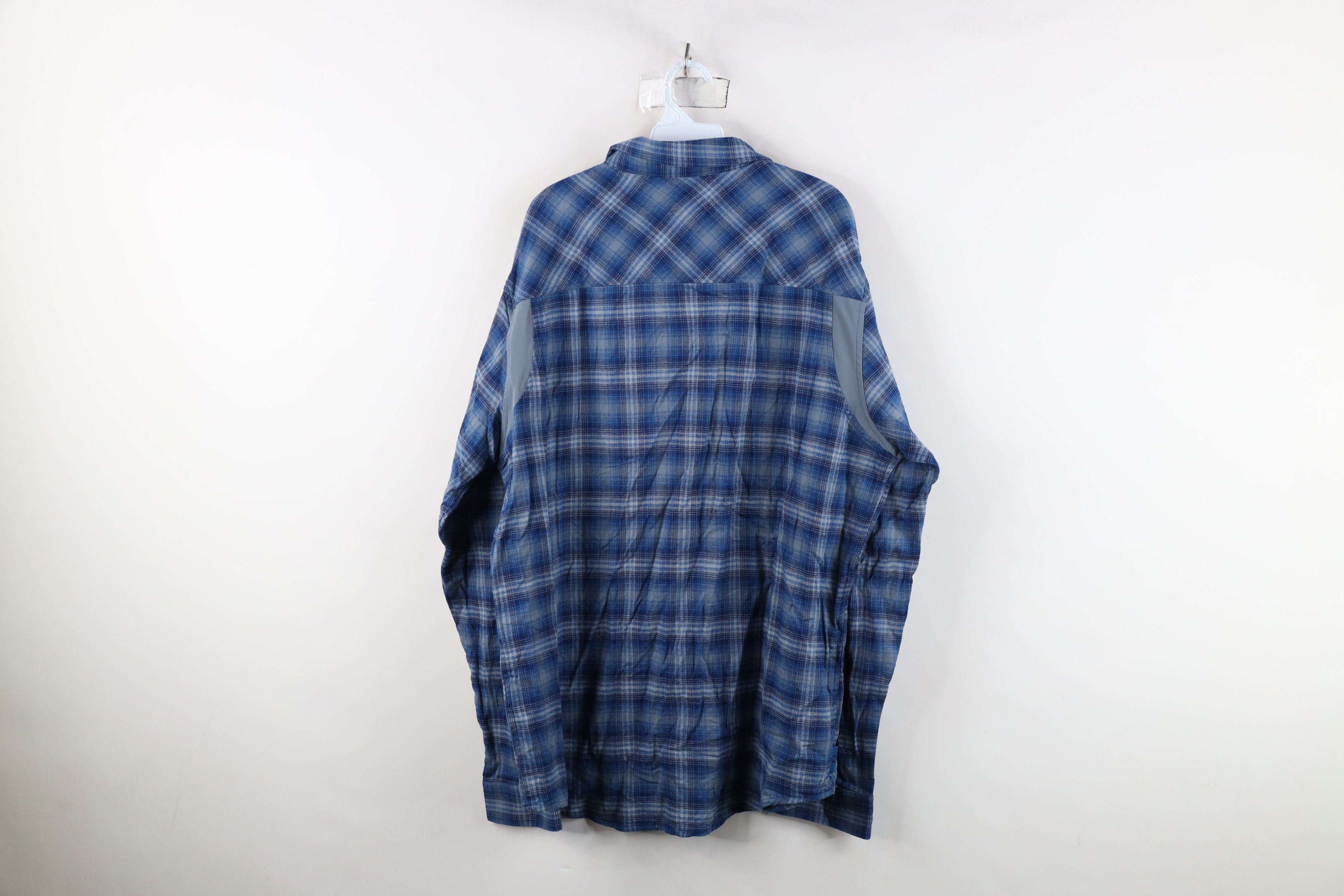 Under Armour Under Armour Flannel Collared Button Shirt Blue Plaid Size US XXL / EU 58 / 5 - 13 Thumbnail