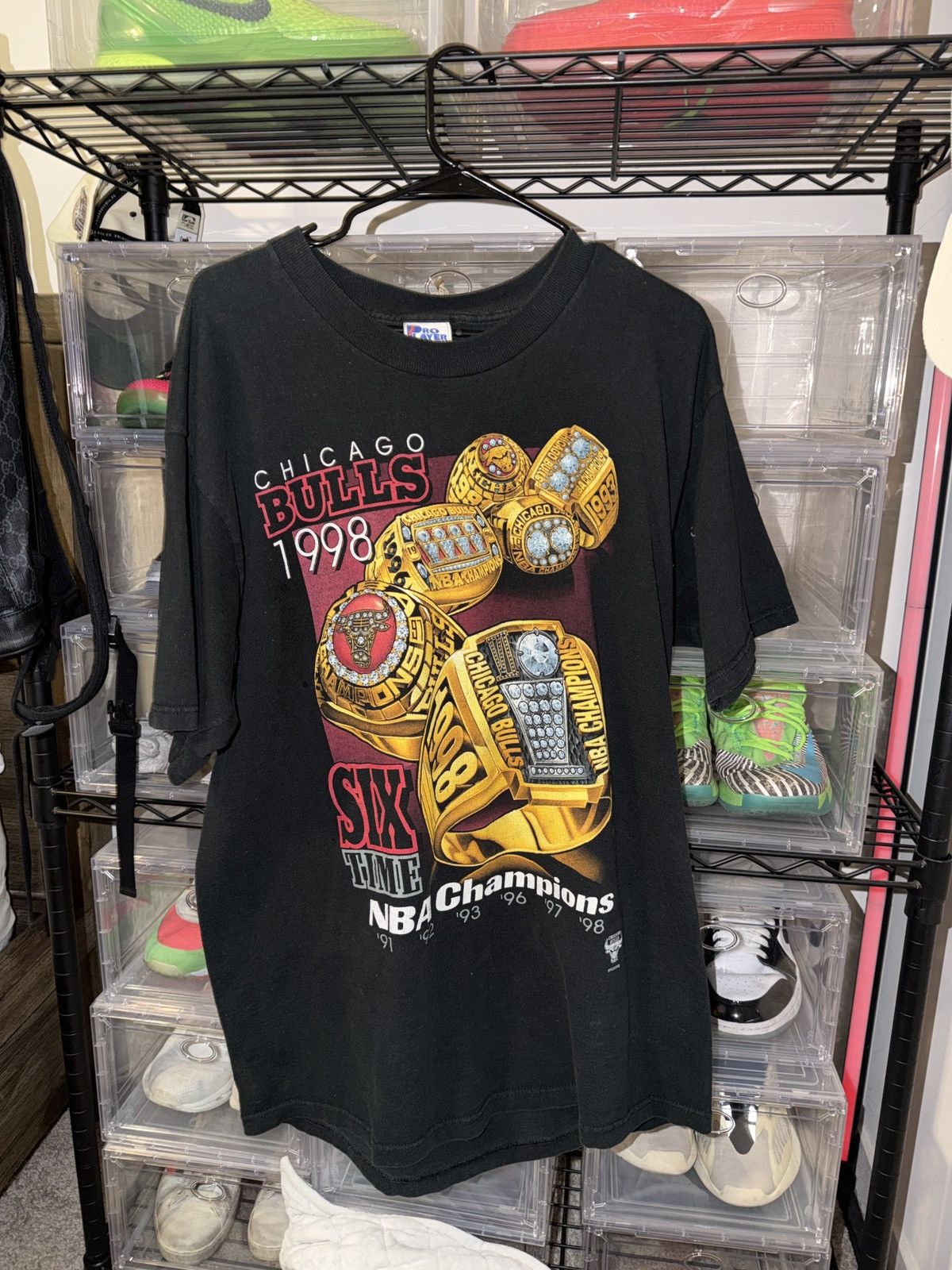 Pro Player Vintage Chicago Bulls 1998 NBA Championship t-shirt Size L Size US L / EU 52-54 / 3 - 1 Thumbnail