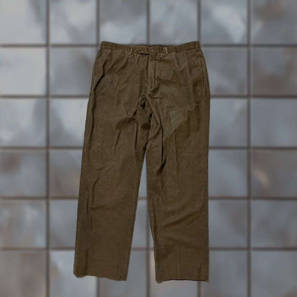 Ermenegildo Zegna Ermenegildo Zegna Brown Corduroy Classic Flat Front Mens Trouser Pants Sz. 40 Size US 40 / EU 56 - 1 Thumbnail