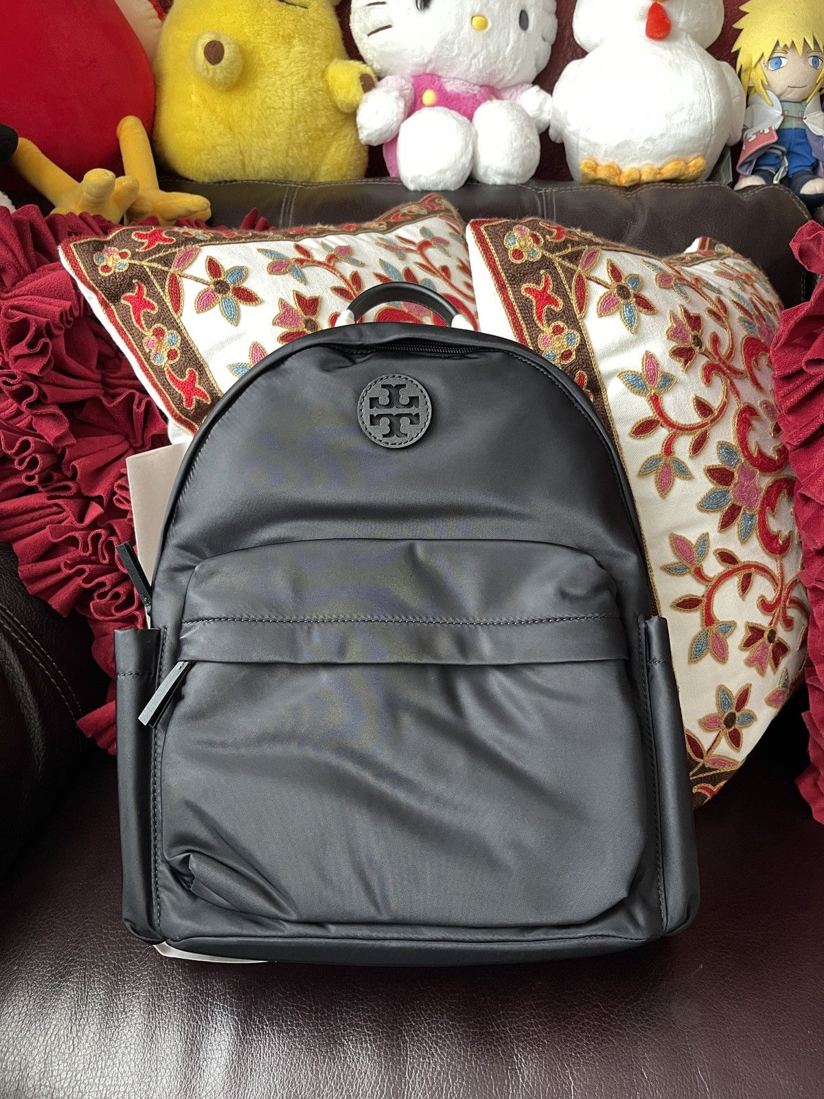 Tory Burch Latest New Tory Burch Ella Black Nylon Backpack 88368 $328 Size ONE SIZE - 1 Thumbnail