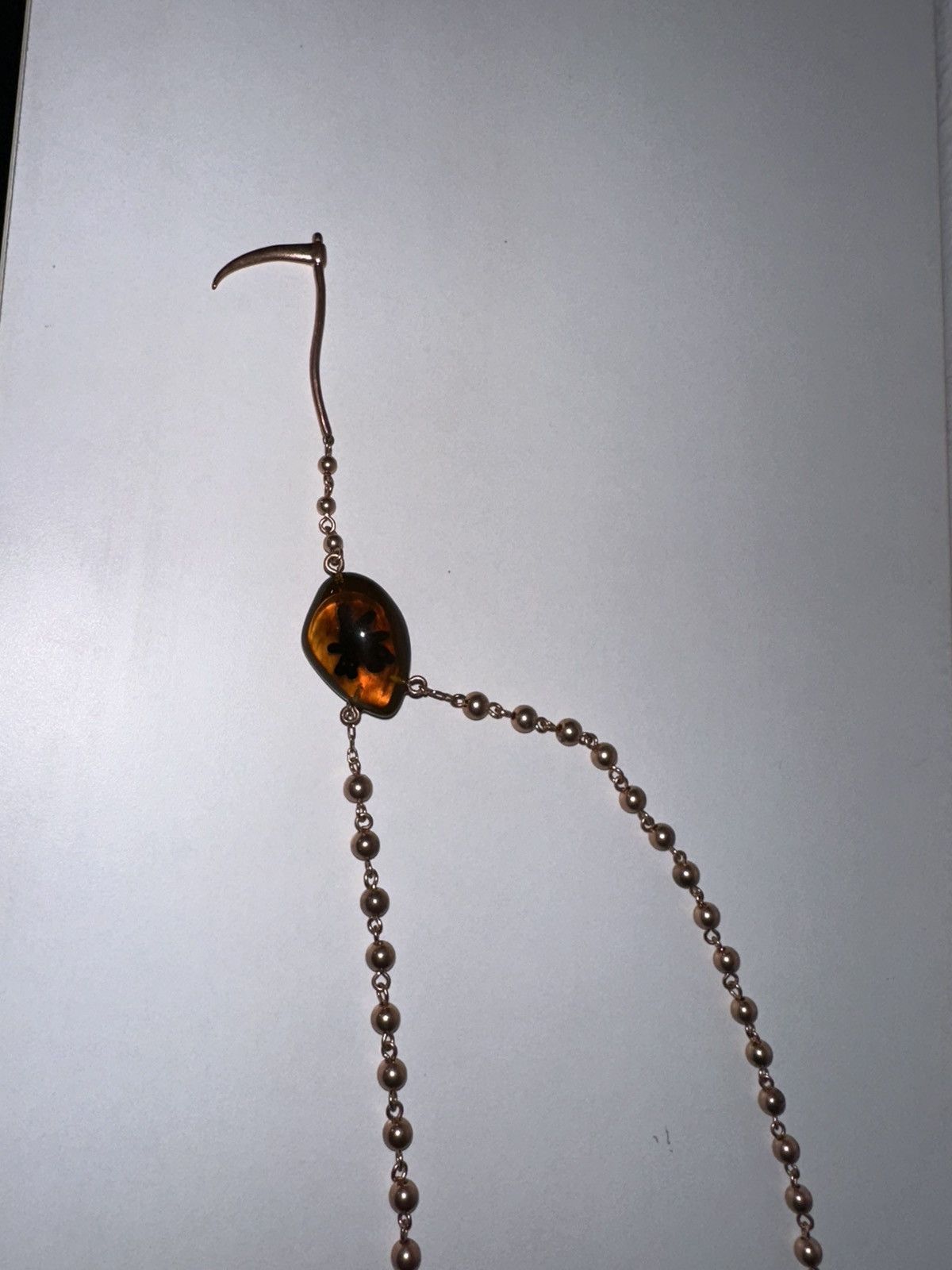 Heaven by Marc Jacobs Bladee Heaven by Marc Jacobs Reaper Scythe Beaded Necklace Size ONE SIZE - 2 Thumbnail