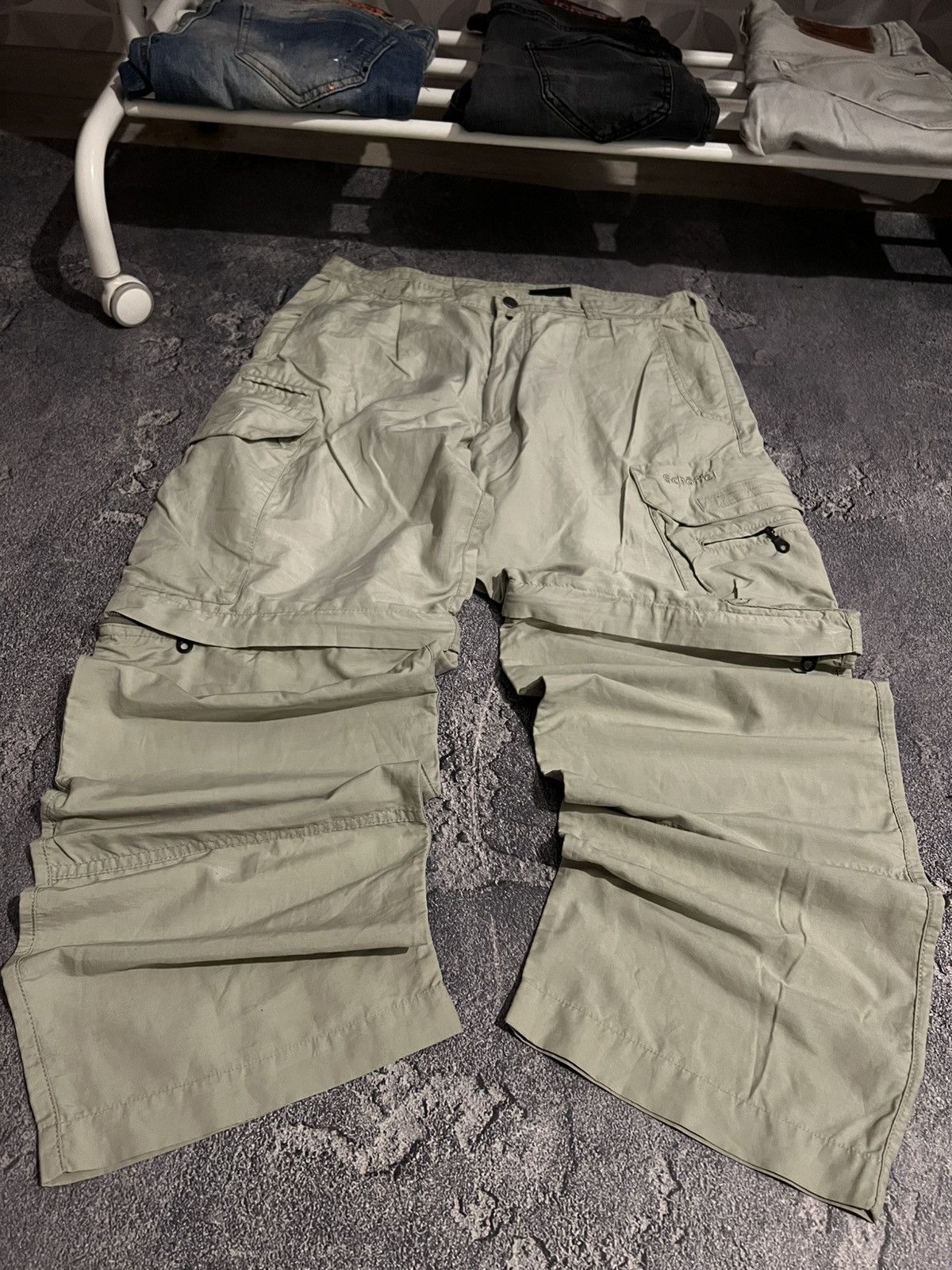 Japanese Brand Japanese Transformer Sweatpants — Vintage Beige Wide Leg Size US 32 / EU 48 - 1 Thumbnail
