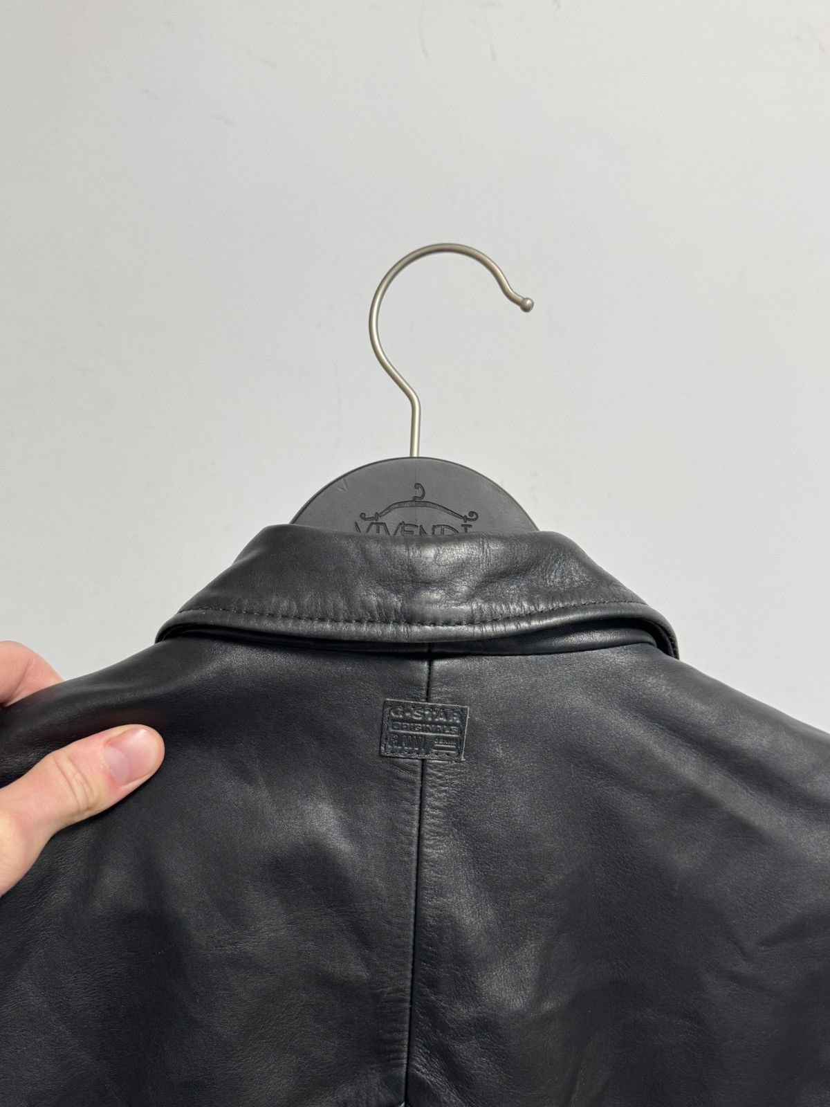 G-Star G Star Raw Leather Jacket Black Biker Motorcycle Size M / US 6-8 / IT 42-44 - 23 Thumbnail