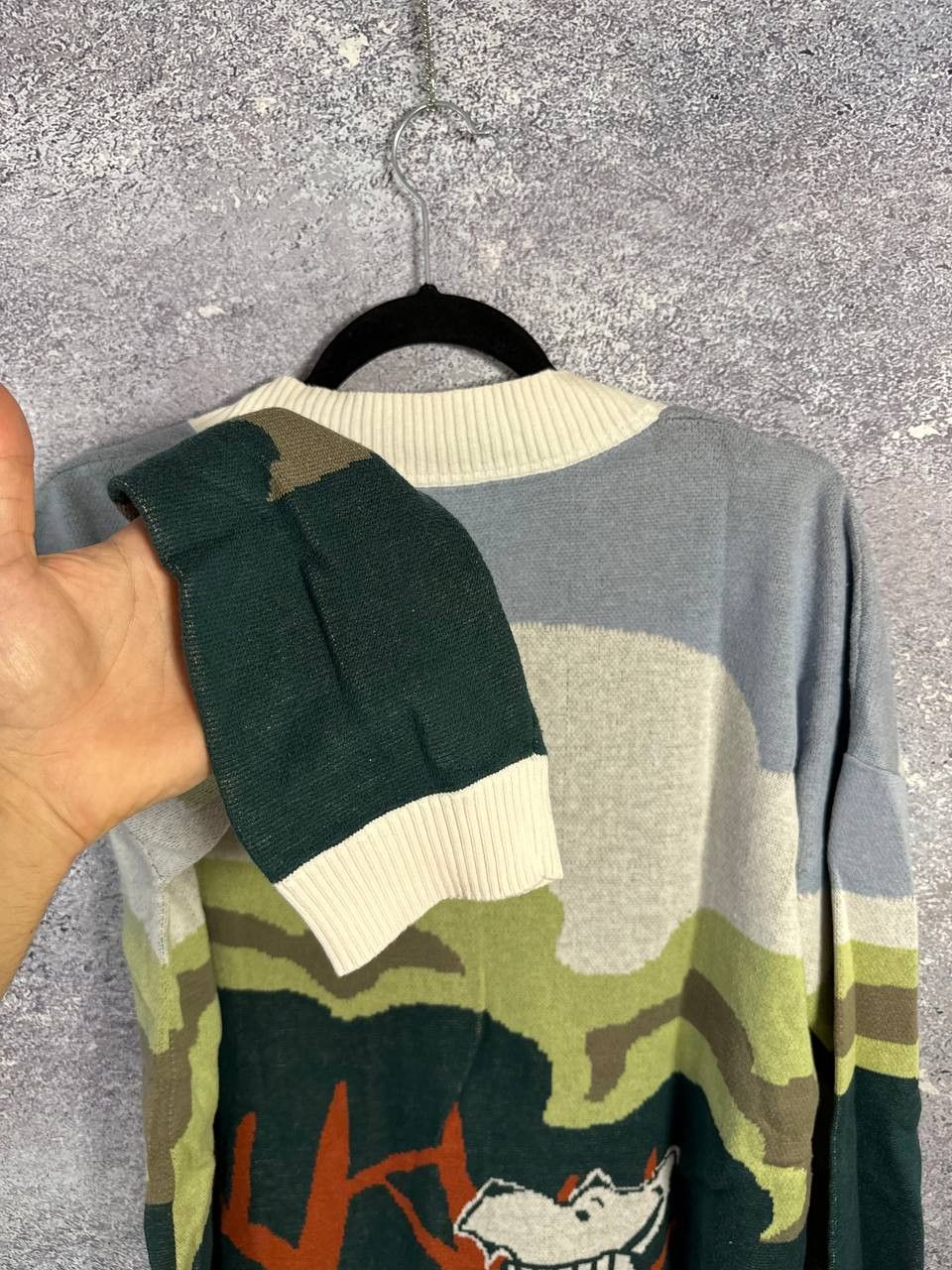Japanese Brand × Vintage Radley London Pale Blue Radley & Friends Scenic Intersia Size L / US 10 / IT 46 - 14 Thumbnail