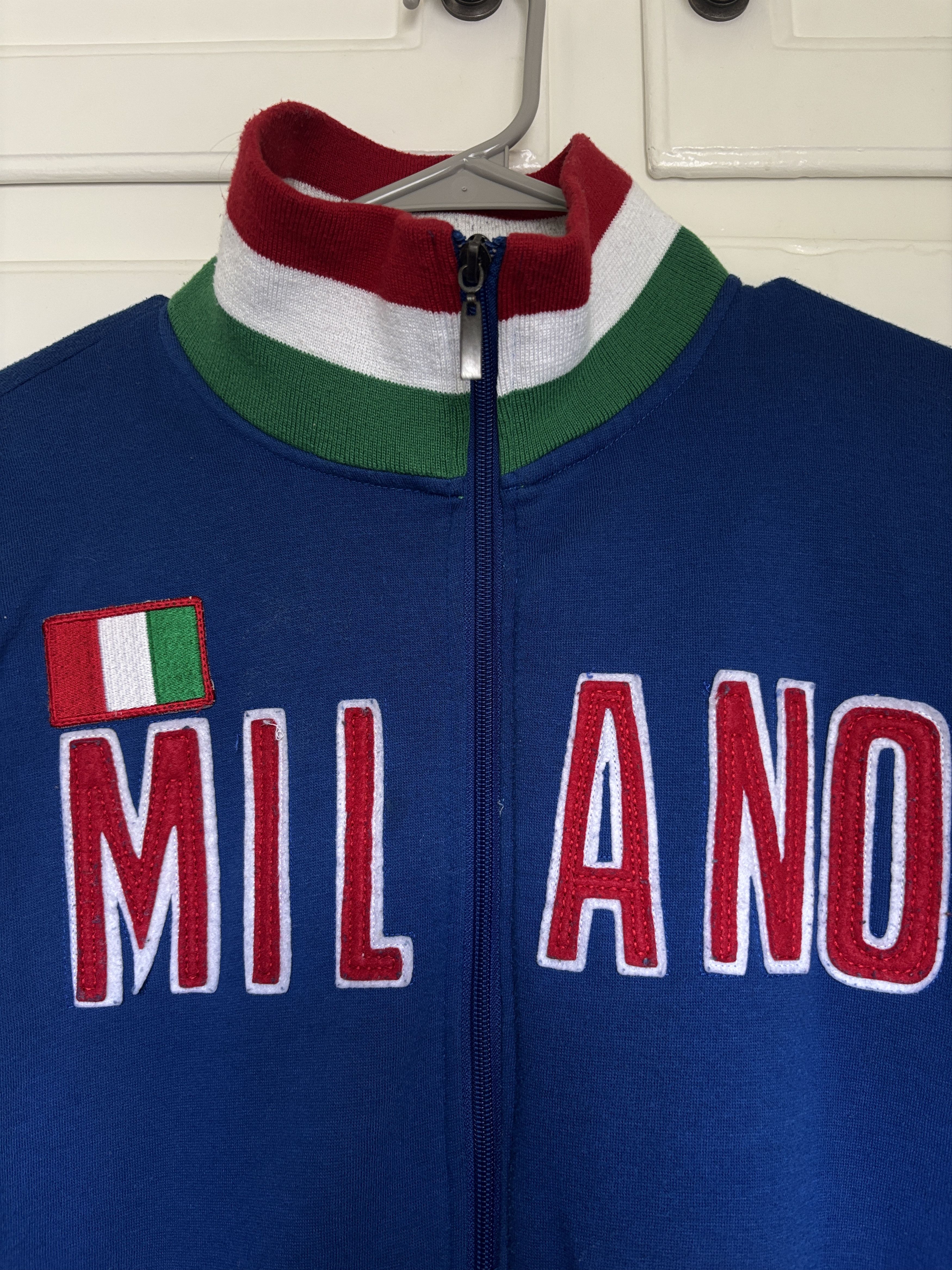 Other 00s Vintage Milano Embroidered Big Logo Zip Up Size US L / EU 52-54 / 3 - 3 Thumbnail