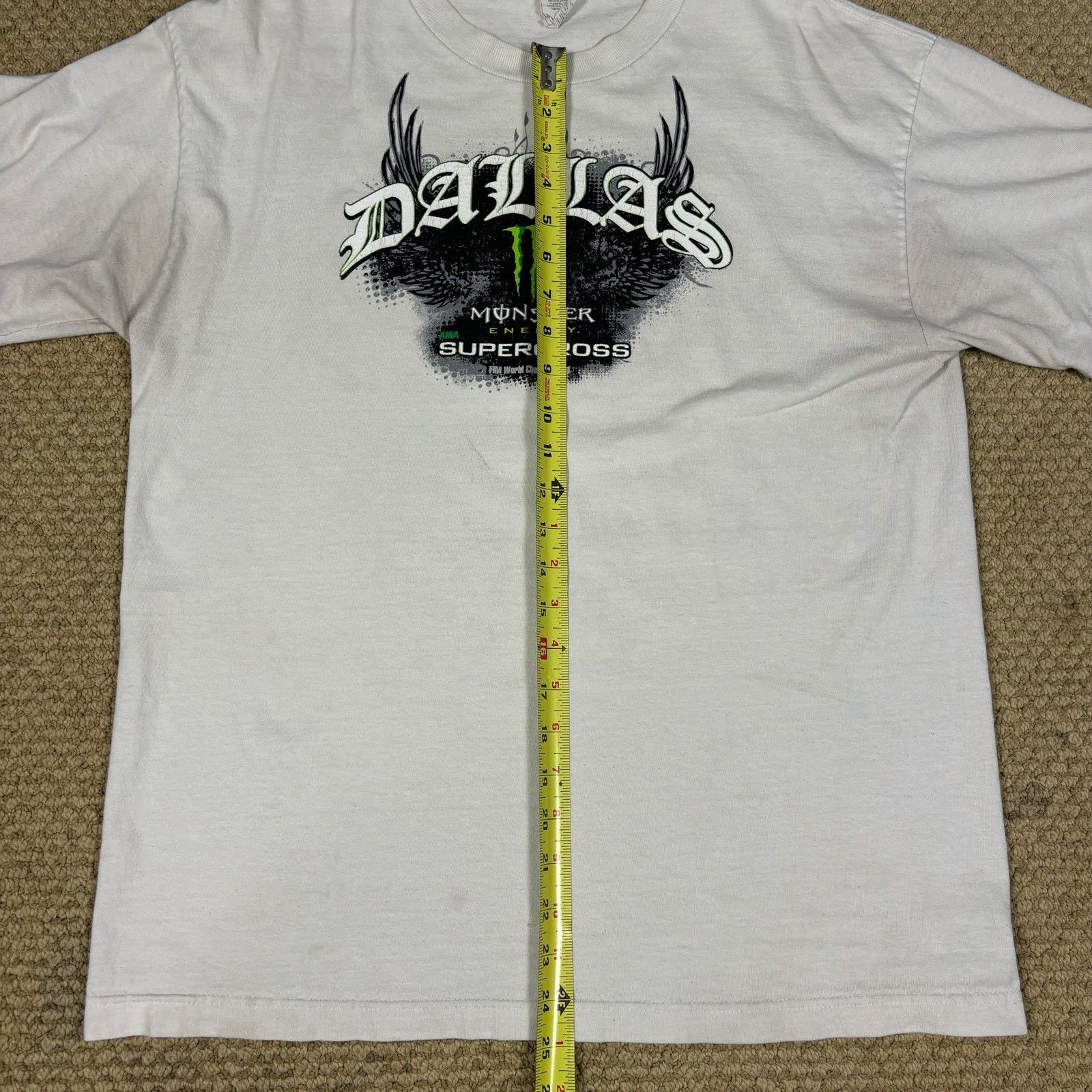 Fox Racing y2k 2000s style Monster Energy supercross dallas tshirt Lg Size US L / EU 52-54 / 3 - 8 Thumbnail