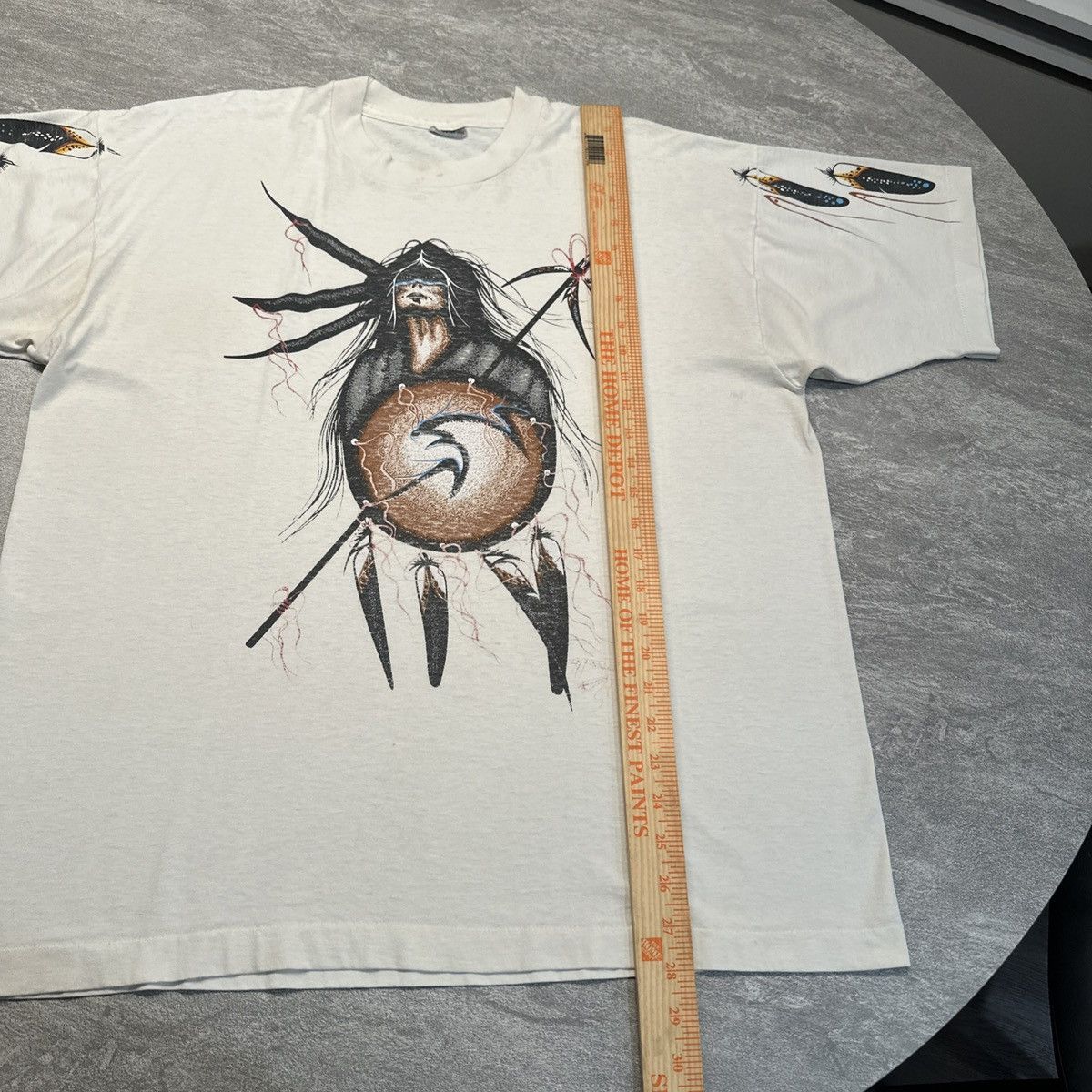 Vintage Vintage 90s Native American Indian Warrior Feather Shirt Size US XL / EU 56 / 4 - 9 Thumbnail