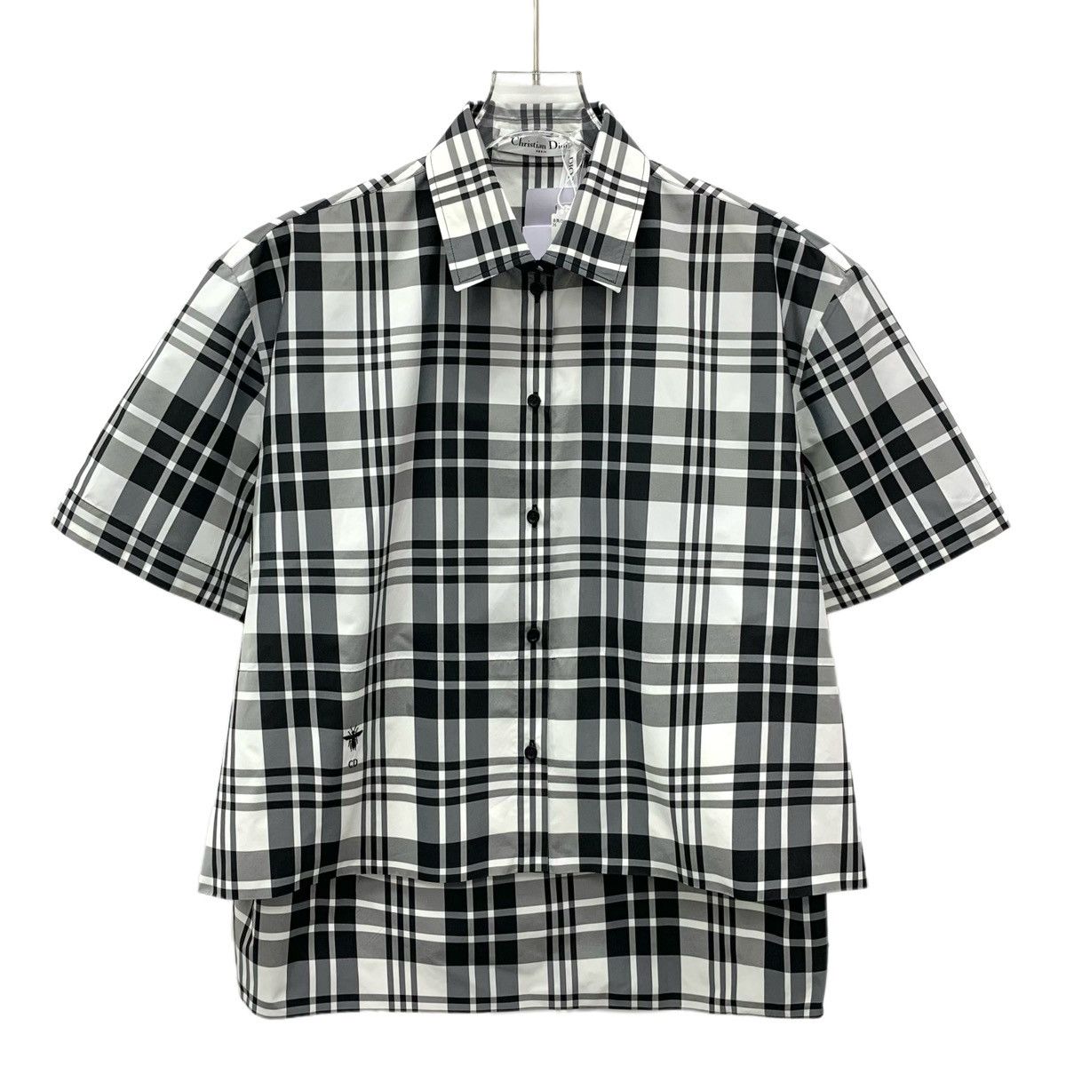 Dior Dior Black & White Plaid Cotton Short Sleeve Shirt K26WX Size XS / US 0-2 / IT 36-38 - 1 Thumbnail