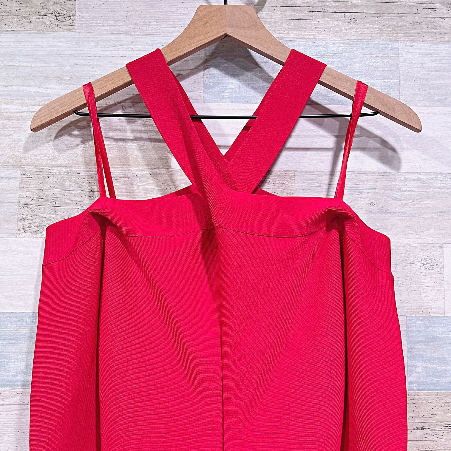 Bcbgmaxazria BCBGMaxazria Brielle Bodycon Halter Dress Red Cocktail M Size M / US 6-8 / IT 42-44 - 4 Thumbnail