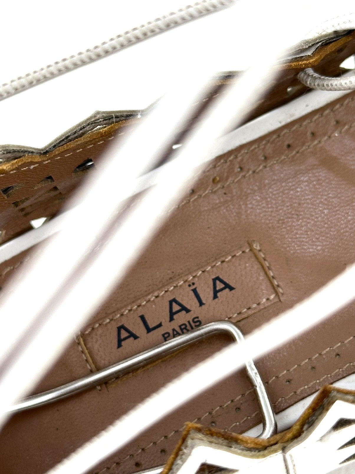 Alaia ALAIA Cut-Out Lace Up Ballet Flats Size US 7 / IT 37 - 9 Thumbnail