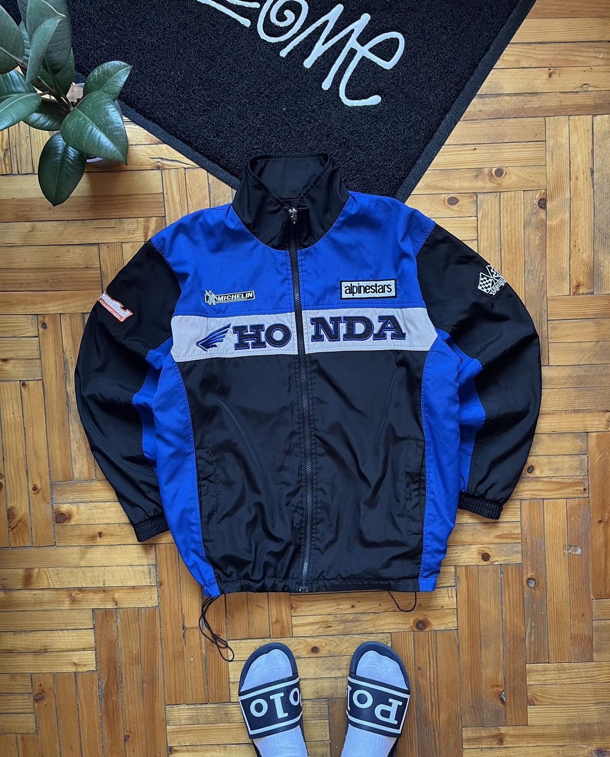 On sale Vintage 90s HONDA Racing Team F1 L Size Raincoat Training Jacket