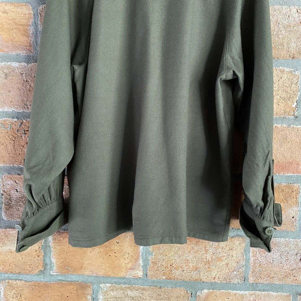 Karl Lagerfeld Karl Lagerfeld Khaki Asymmetrical Button Shirt Size M / US 6-8 / IT 42-44 - 8 Thumbnail