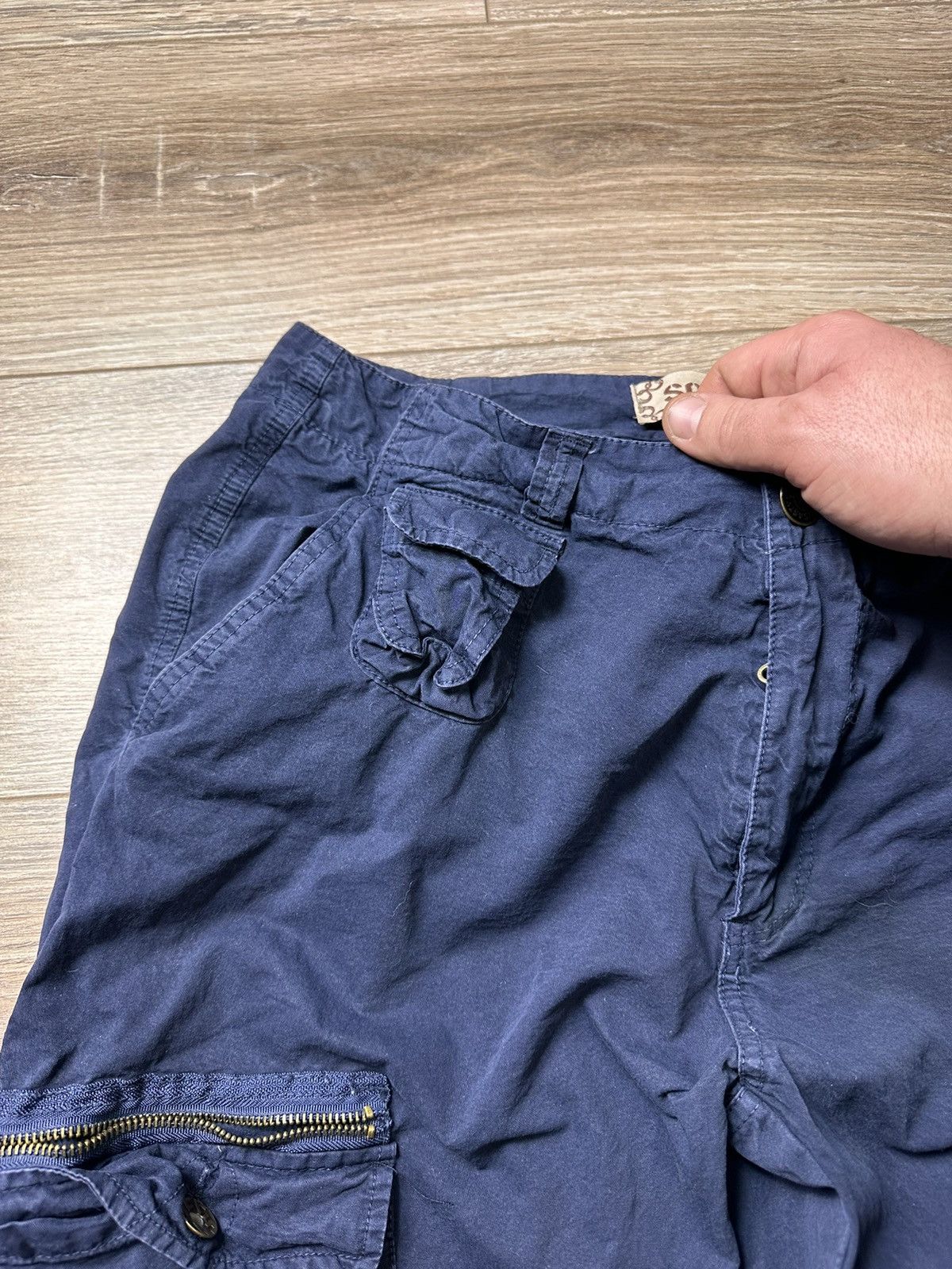 Japanese Brand Navy Punk Cargo Pants Multi Pocket Bondage Pants Size US 32 / EU 48 - 5 Thumbnail