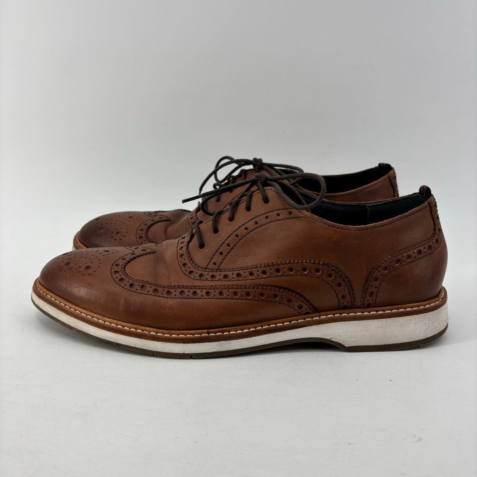 Cole Haan Cole Haan Sz 11 Mens Morris Grand Wingtip Brown Leather Size US 11 / EU 44 - 12 Thumbnail