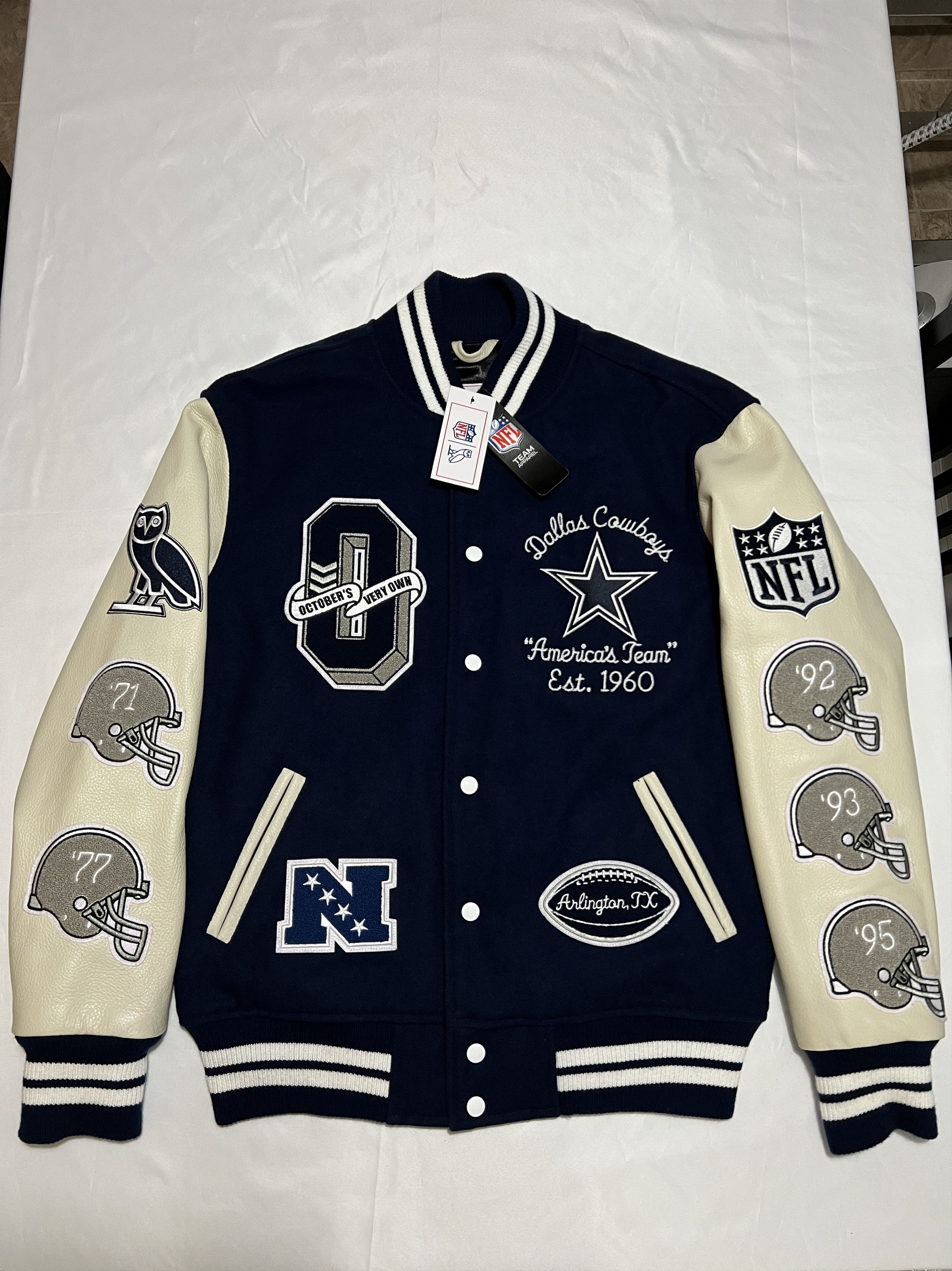 Drake OVO x NFL DALLAS COWBOYS VARSITY JACKET Size US L / EU 52-54 / 3 - 5 Thumbnail
