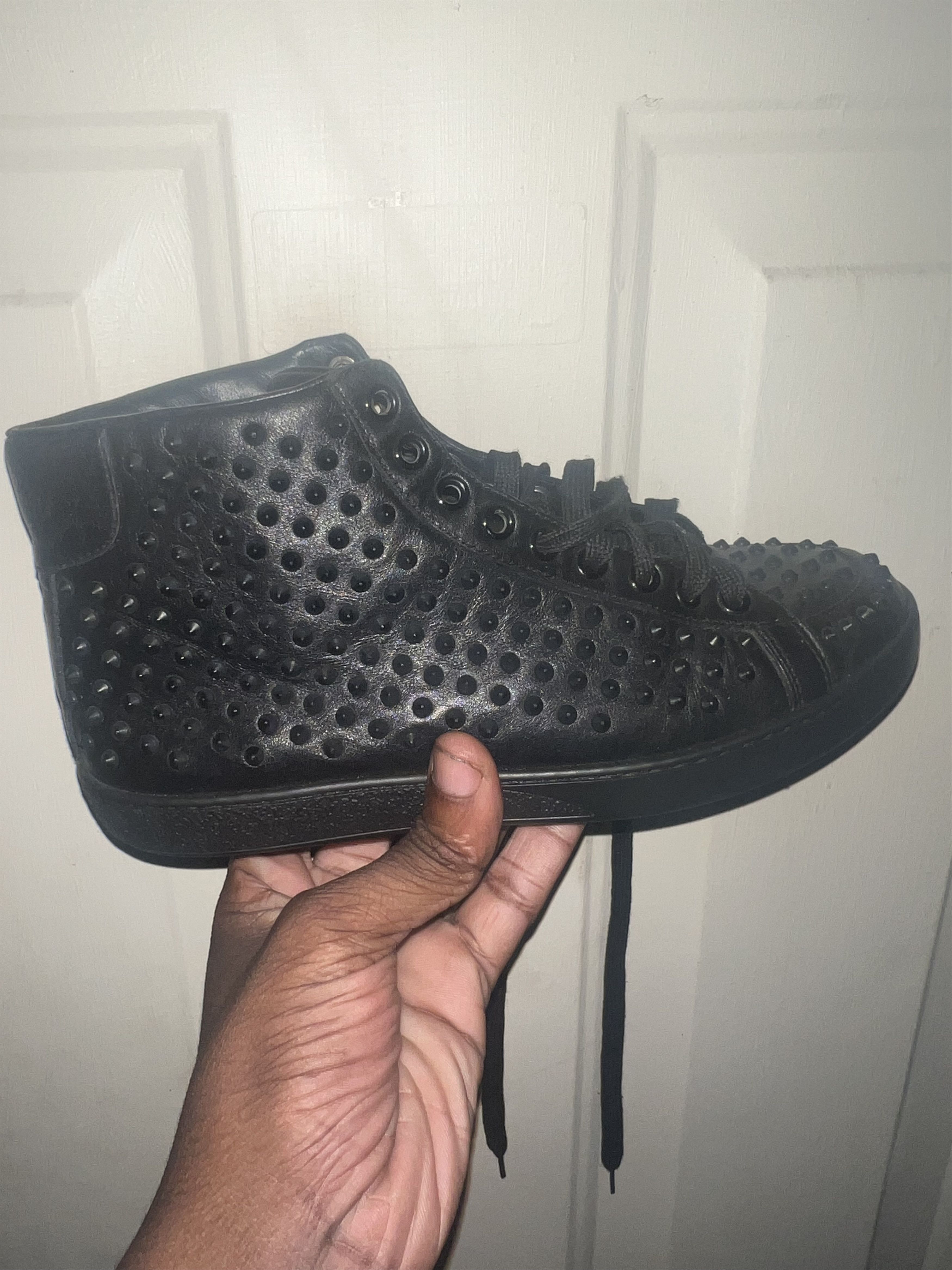 Gucci Vintage Gucci Spike Studded Leather Sneakers Black 37 Size US 7 / IT 37 - 15 Thumbnail