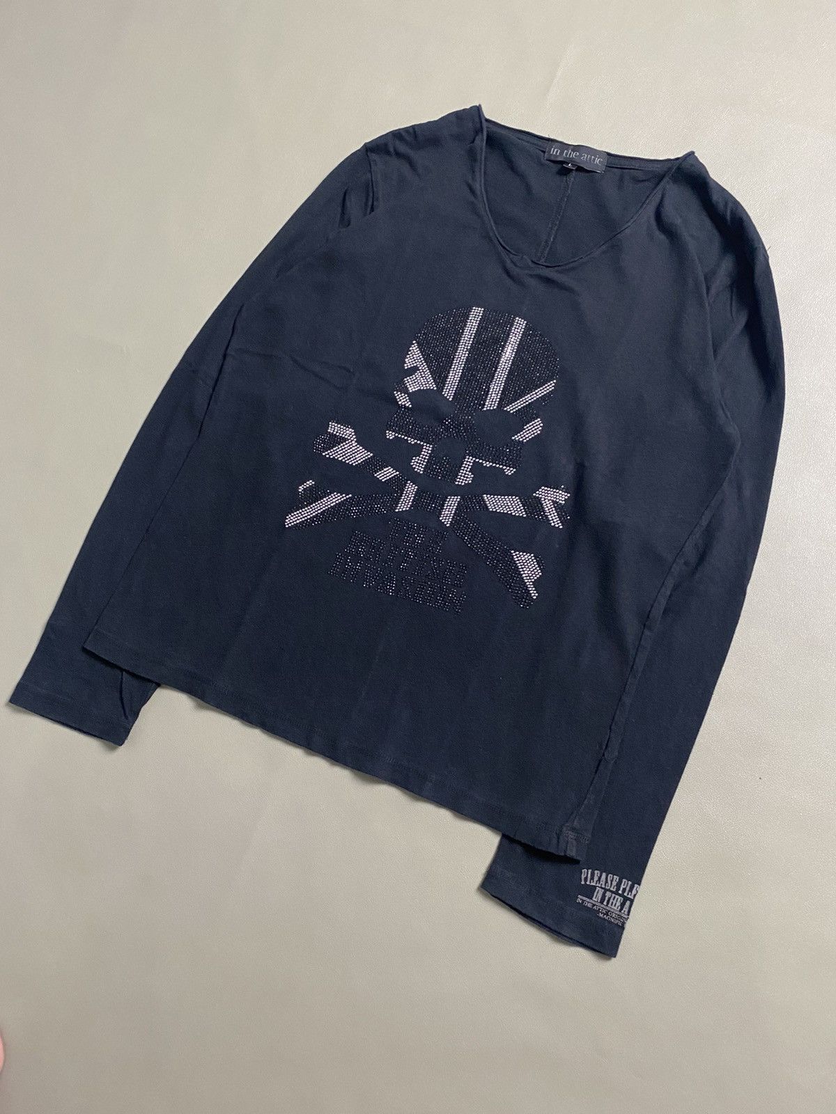 If Six Was Nine × In The Attic × Le Grande Bleu (L.G.B.) In The Attic Skull Glitter Longsleeve Size US M / EU 48-50 / 2 - 2 Thumbnail