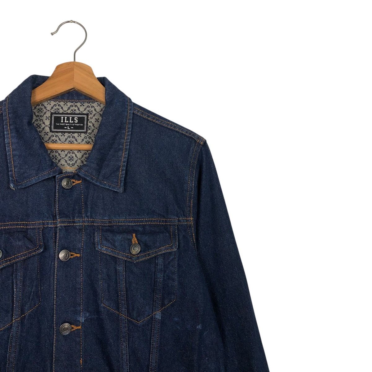 Japanese Brand 📌Vintage Denim Trucker Jacket ILLS Japan Issey Miyake Size US L / EU 52-54 / 3 - 7 Thumbnail