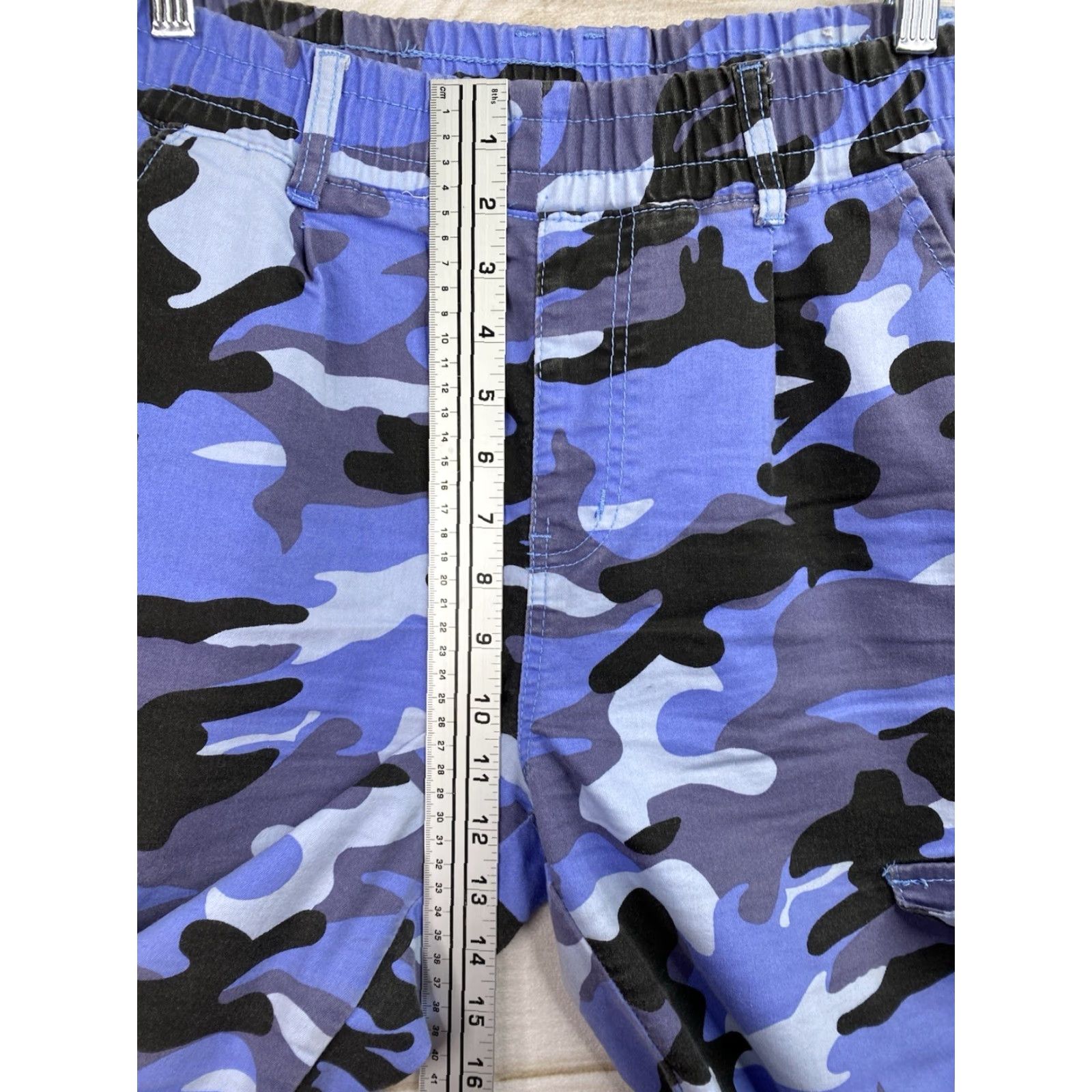 Vintage VINTAGE VIP Jeans Women Teens Jrs 13/31 Blue Army Camo Sculpt HipHop City Cargo Stretch Shirt Adult Womens Size 34" / US 12 / IT 48 - 7 Thumbnail