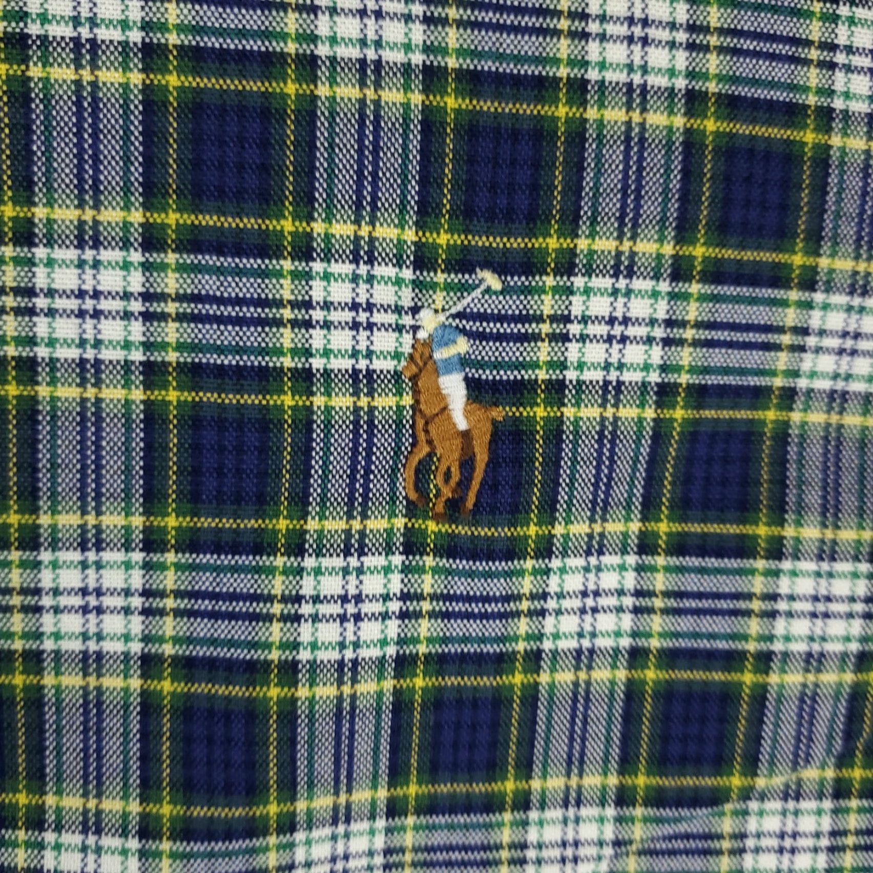 Ralph Lauren Ralph Lauren Shirt Mens Medium Blue Plaid Slim Fit Pony Button Up Long Sleeve Size US M / EU 48-50 / 2 - 2 Thumbnail