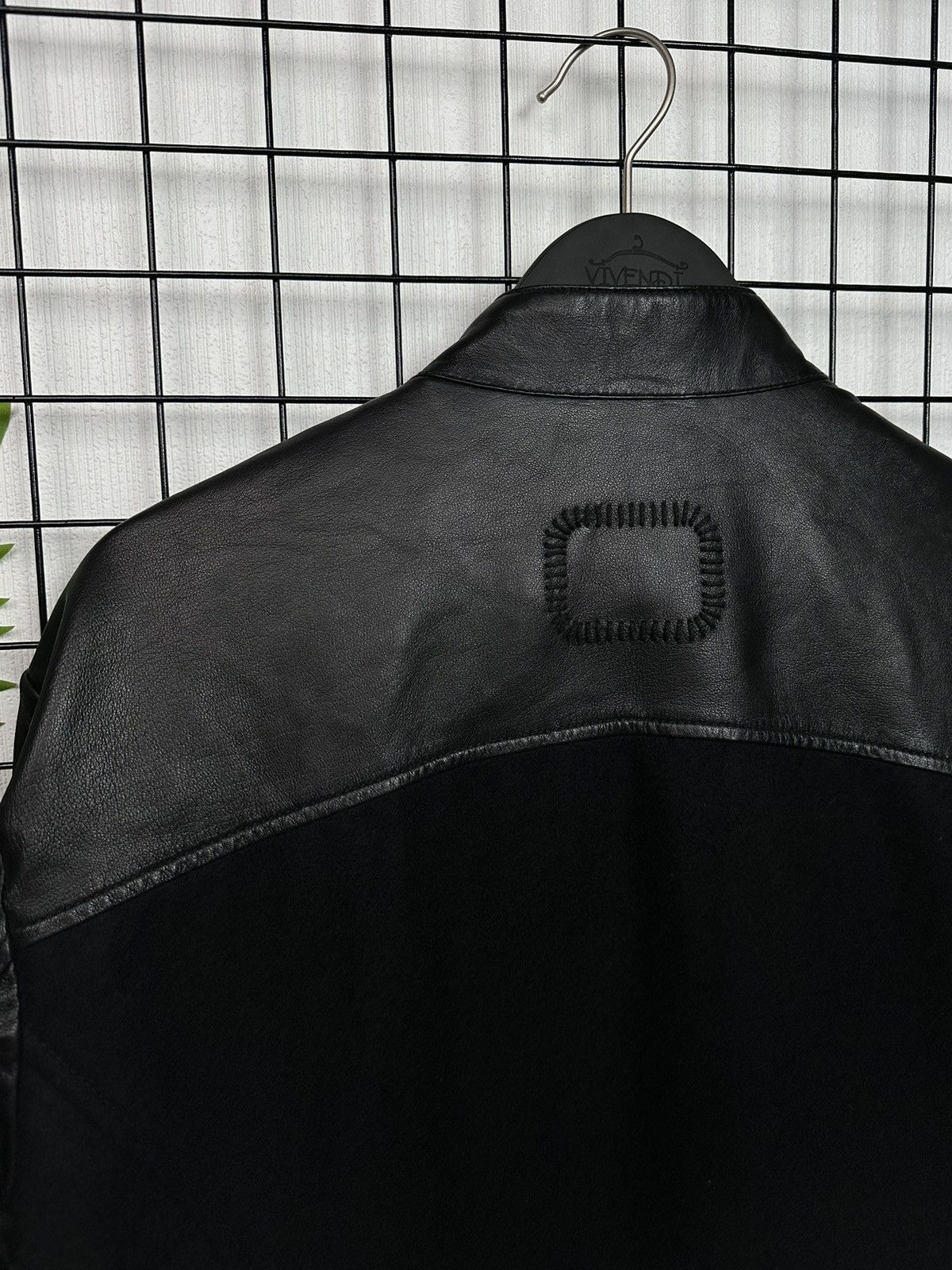 tigha Tigha motorcycle Patchwork Leather Jacket Wool Men XXL Size US XXL / EU 58 / 5 - 14 Thumbnail