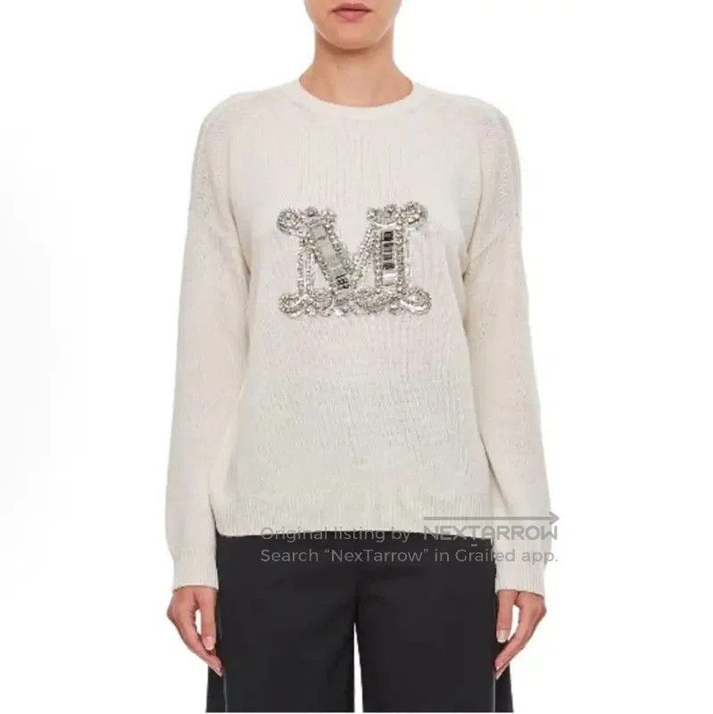 Max Mara MaxMara Elegant Ivory Wool Sweater for Women . Size M / US 6-8 / IT 42-44 - 3 Thumbnail