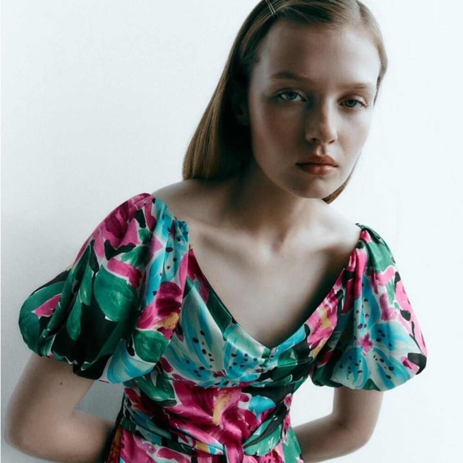 Zara ZARA FLORAL PRINT JUMPSUIT MULTICOLORED Size 26" / US 2 / IT 38 - 13 Thumbnail