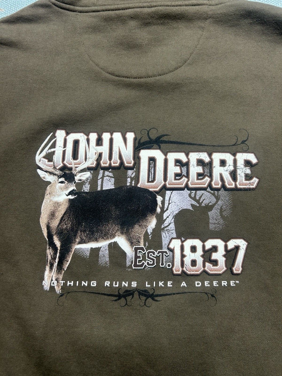 John Deere John Deere hoodie sweatshirt tractors farm hunting brown XL Size US XL / EU 56 / 4 - 2 Thumbnail