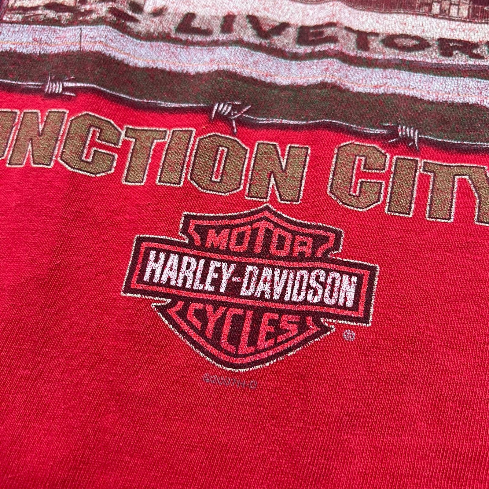 Harley Davidson Vintage Harley-Davidson red t-shirt Sz M/L City Cycle Sales Size US L / EU 52-54 / 3 - 9 Thumbnail