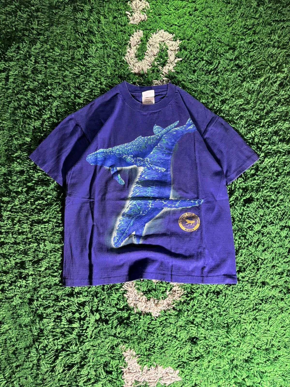 Hanes Vintage Hanes Alaska Preserve Our Ocean Whales Tee Size US L / EU 52-54 / 3 - 2 Thumbnail