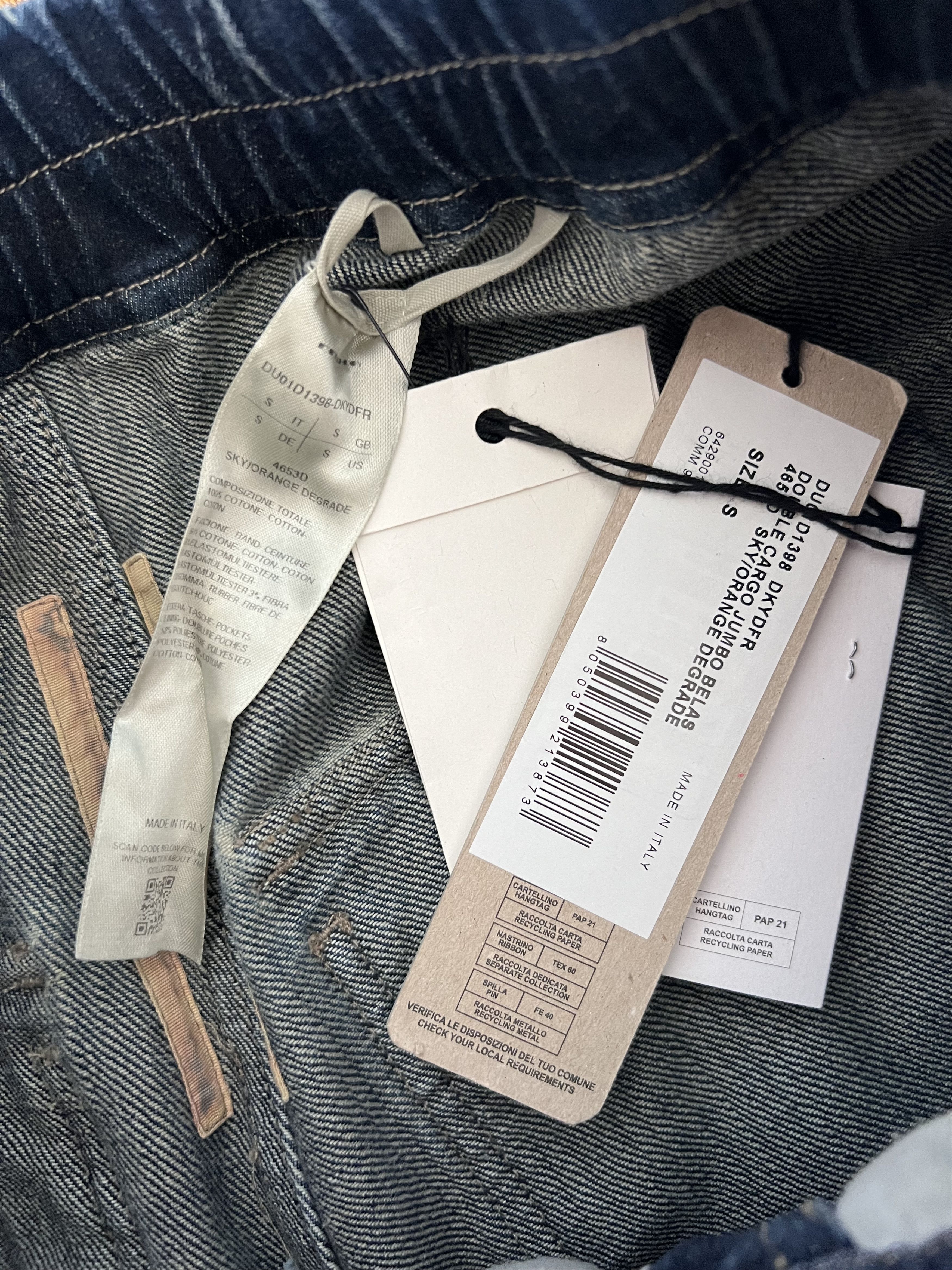Rick Owens Drkshdw Rick Owens DRKSHDW Double Cargo Jumbo Belas in Sky Orange Size US 30 / EU 46 - 9 Thumbnail