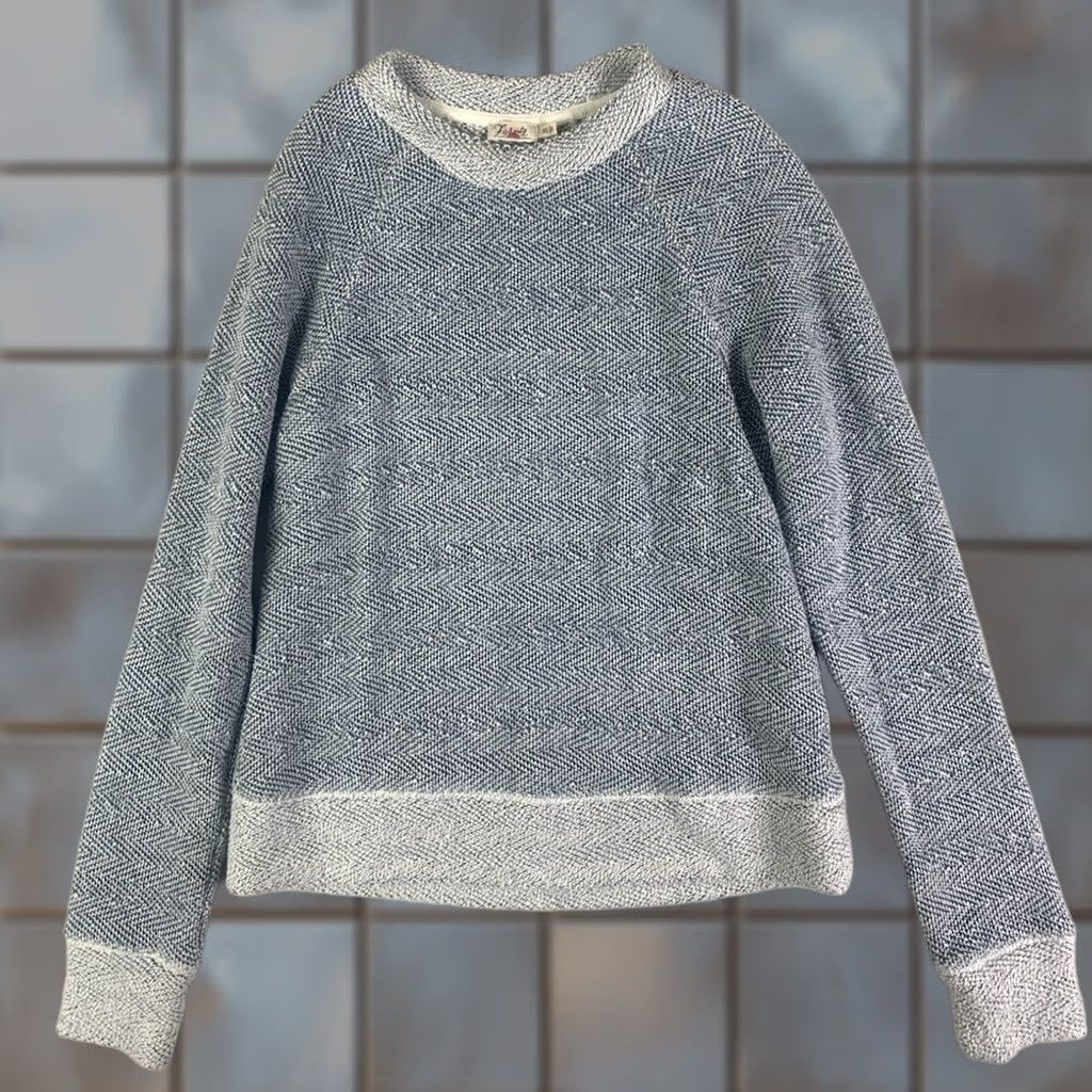 Faherty FAHERTY Knit Sweater Womens XS Blue White Pullover Crewneck Long sleeve Size XS / US 0-2 / IT 36-38 - 1 Thumbnail