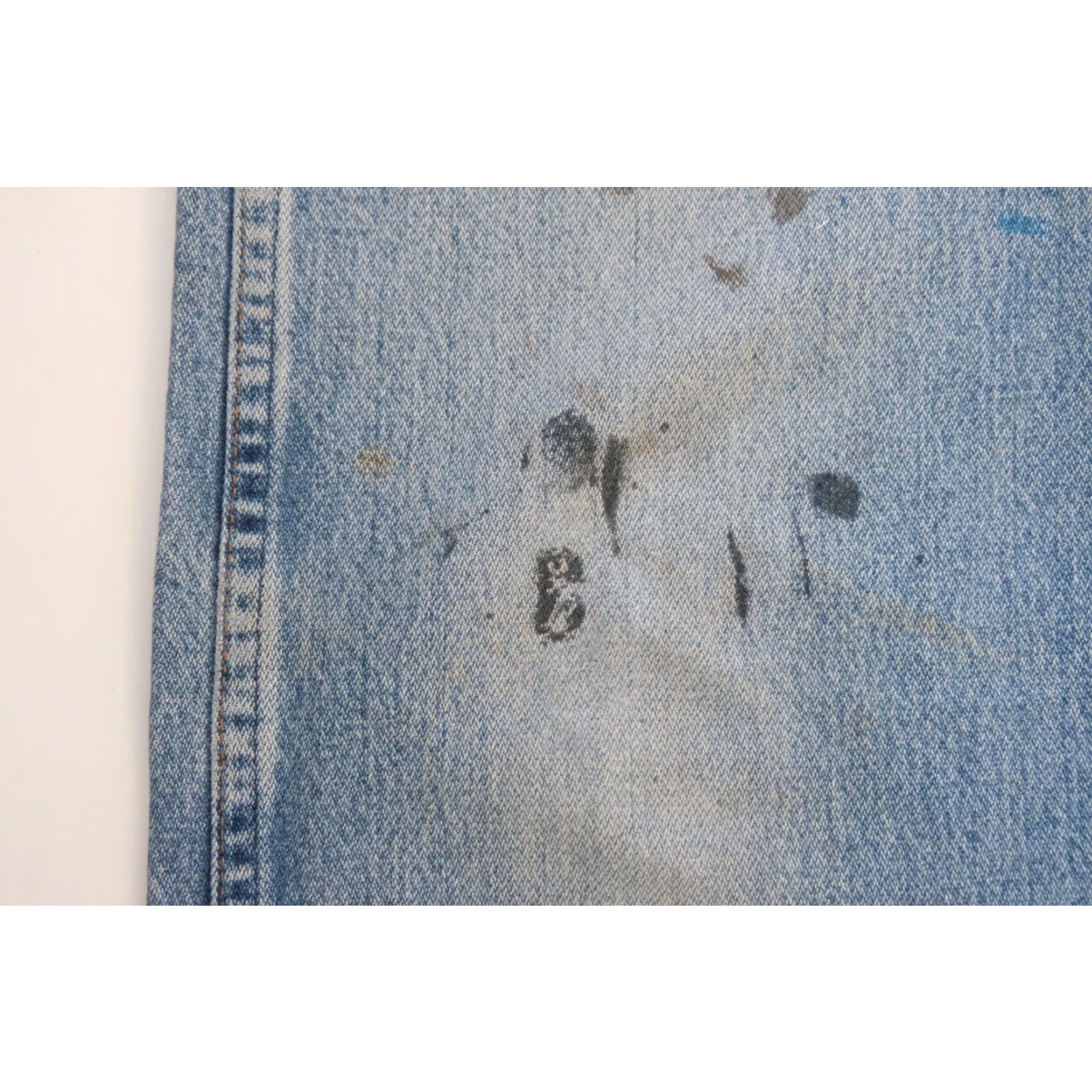 Wrangler VINTAGE Wrangler VTG 90s Y2K RETRO PAINT DISTRESSED WORKWEAR DENIM JEANS 2015 SZ 33x32 Size 24" / US 00 / IT 34 - 4 Thumbnail