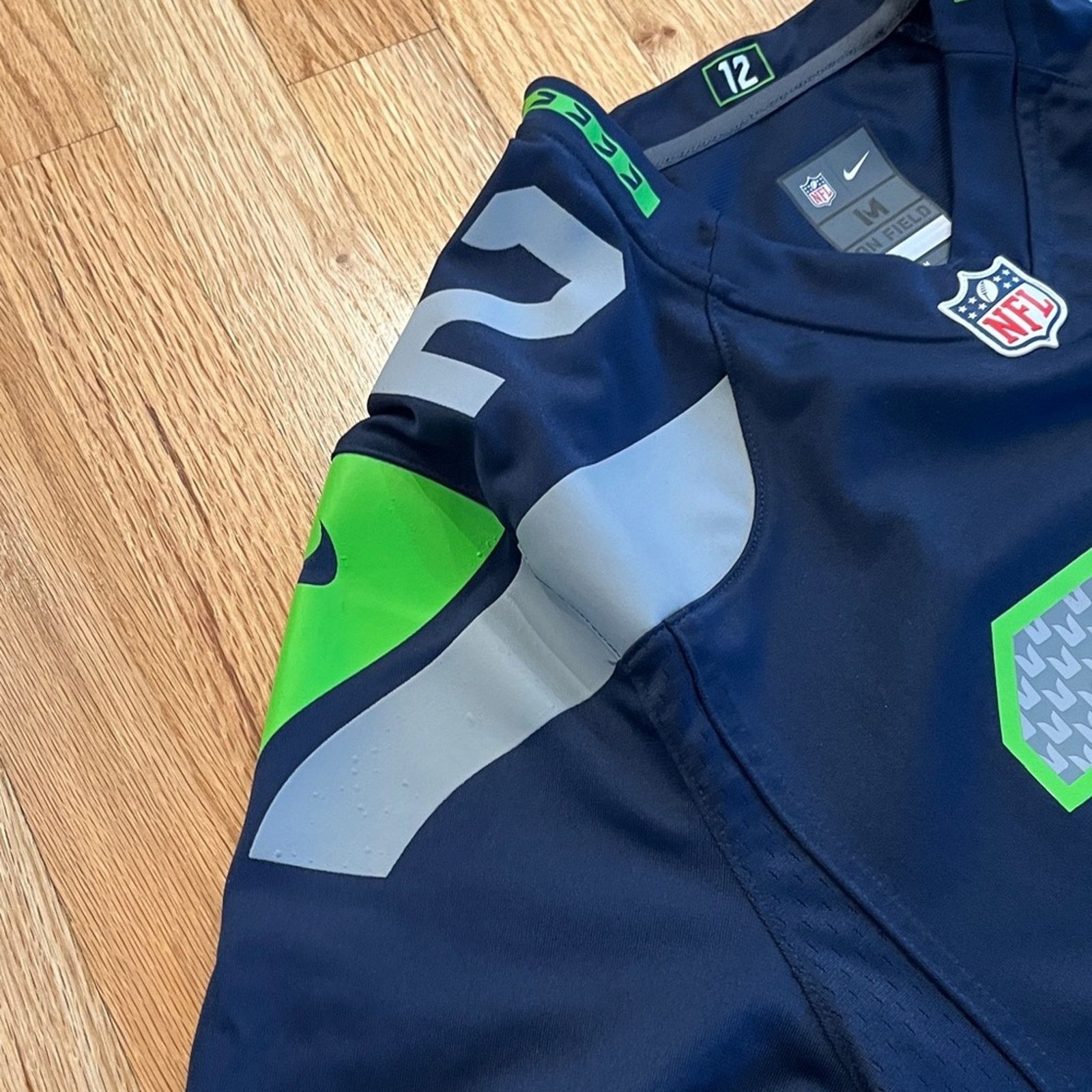 Nike Men’s Nike Seattle Seahawks Navy 12th Man Jersey, medium Size US M / EU 48-50 / 2 - 5 Thumbnail