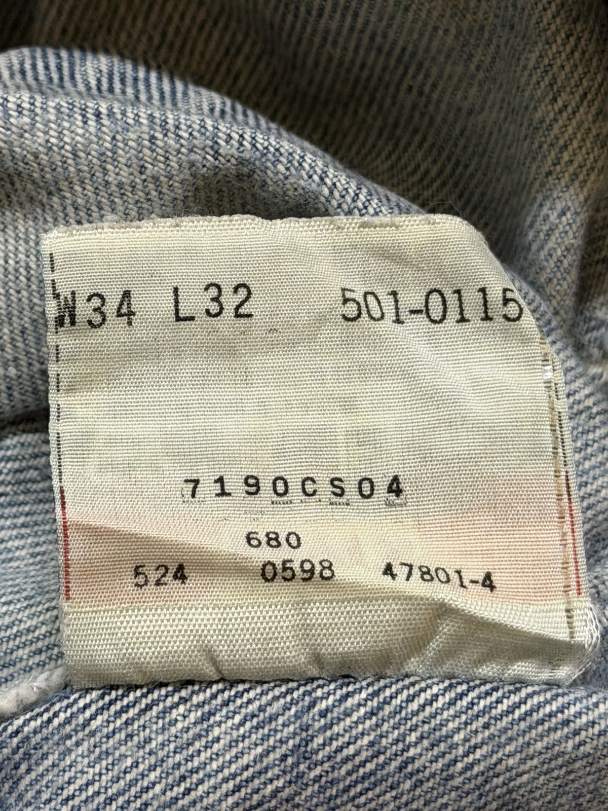 Levi's Vintage 90s Levis 501 Faded Wash Distressed Ripped Loose Fit Size US 32 / EU 48 - 10 Thumbnail