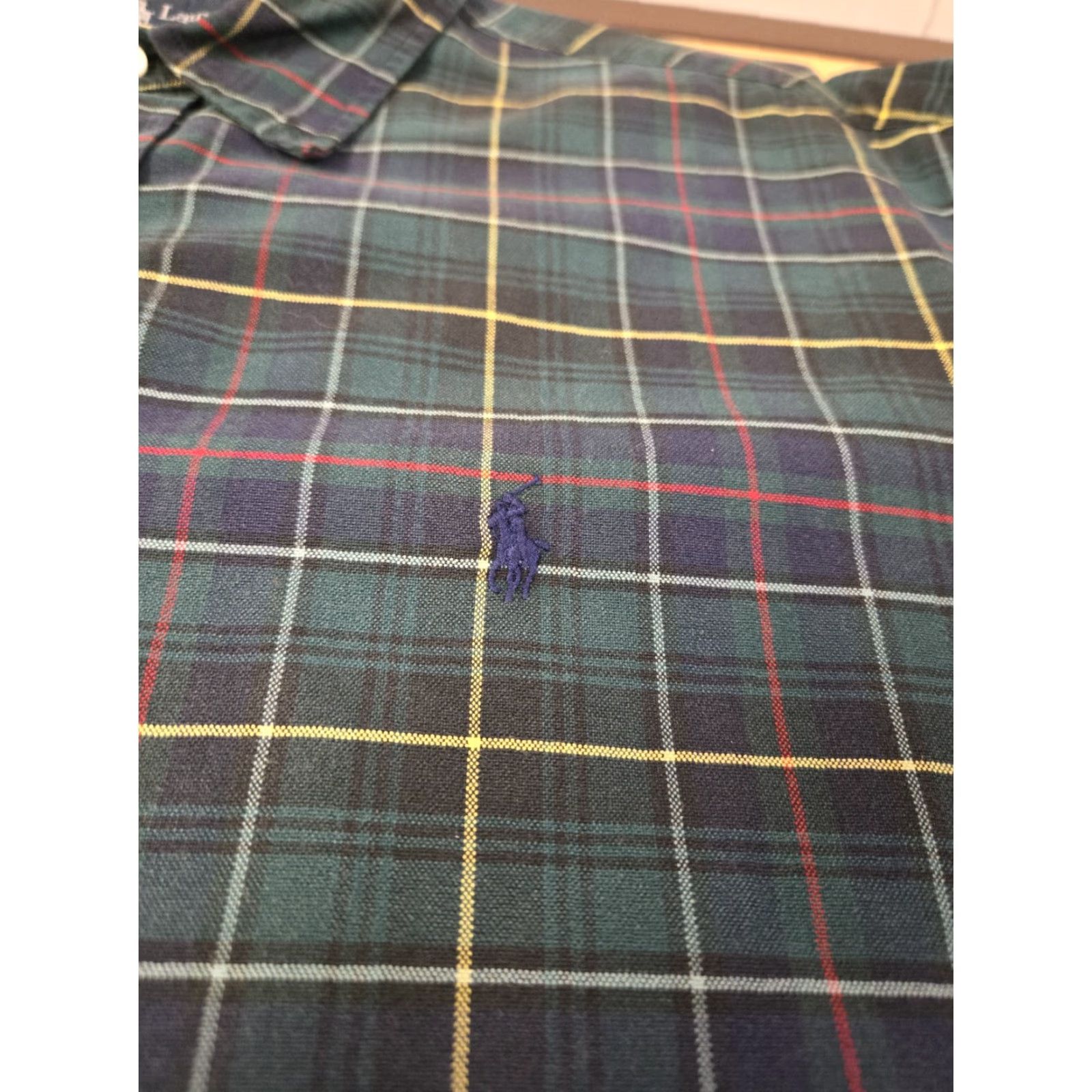 Polo Ralph Lauren Ralph Lauren Shirt 2XL Green Plaid Cotton Long Sleeve Button-Down Polo Pony Mens Size US XXL / EU 58 / 5 - 4 Thumbnail
