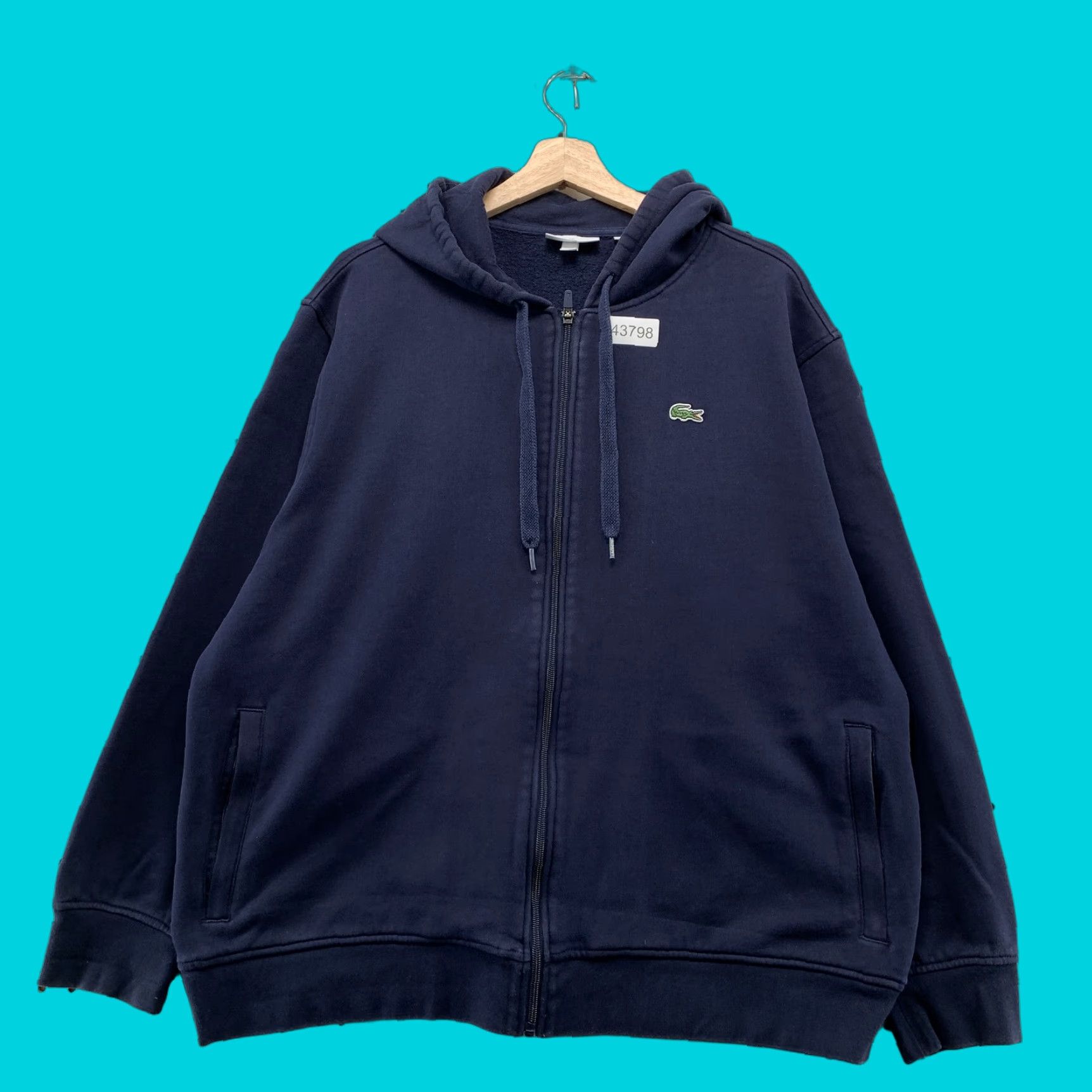 Lacoste Lacoste Sport Hoodie Sweatshirt Mens 3XL Navy Blue Hooded Fleece Pullover Size US XXL / EU 58 / 5 - 1 Thumbnail