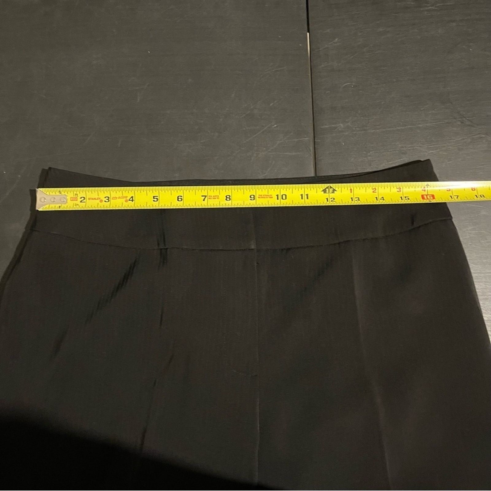 Kasper Kasper Suit Black Pinstripe Jacket 3 Button Straight Leg Size M / US 6-8 / IT 42-44 - 12 Thumbnail