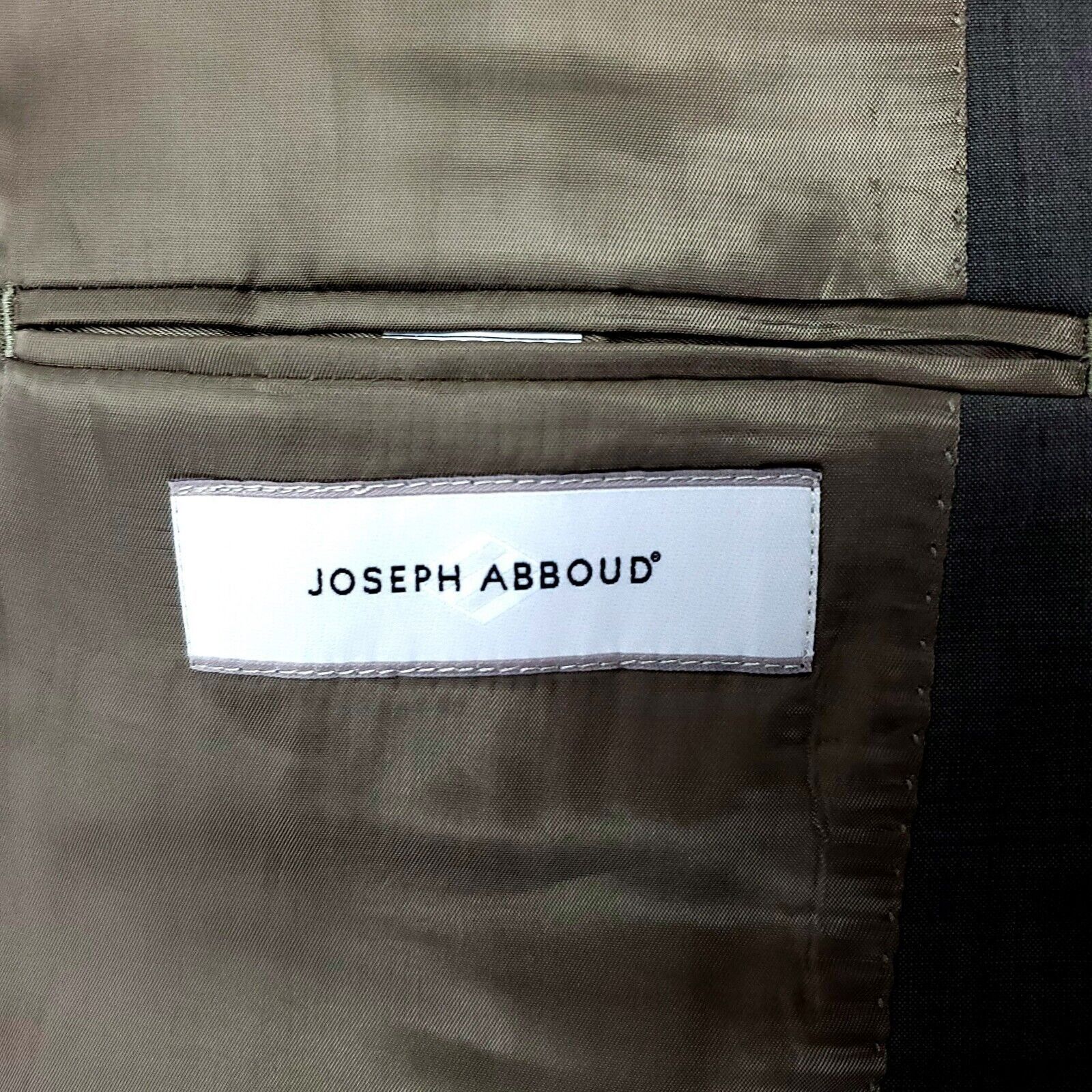 Joseph Abboud Joseph Abboud Wool 2 Button Blazer 40R Beige Birdseye Size 40R - 7 Thumbnail