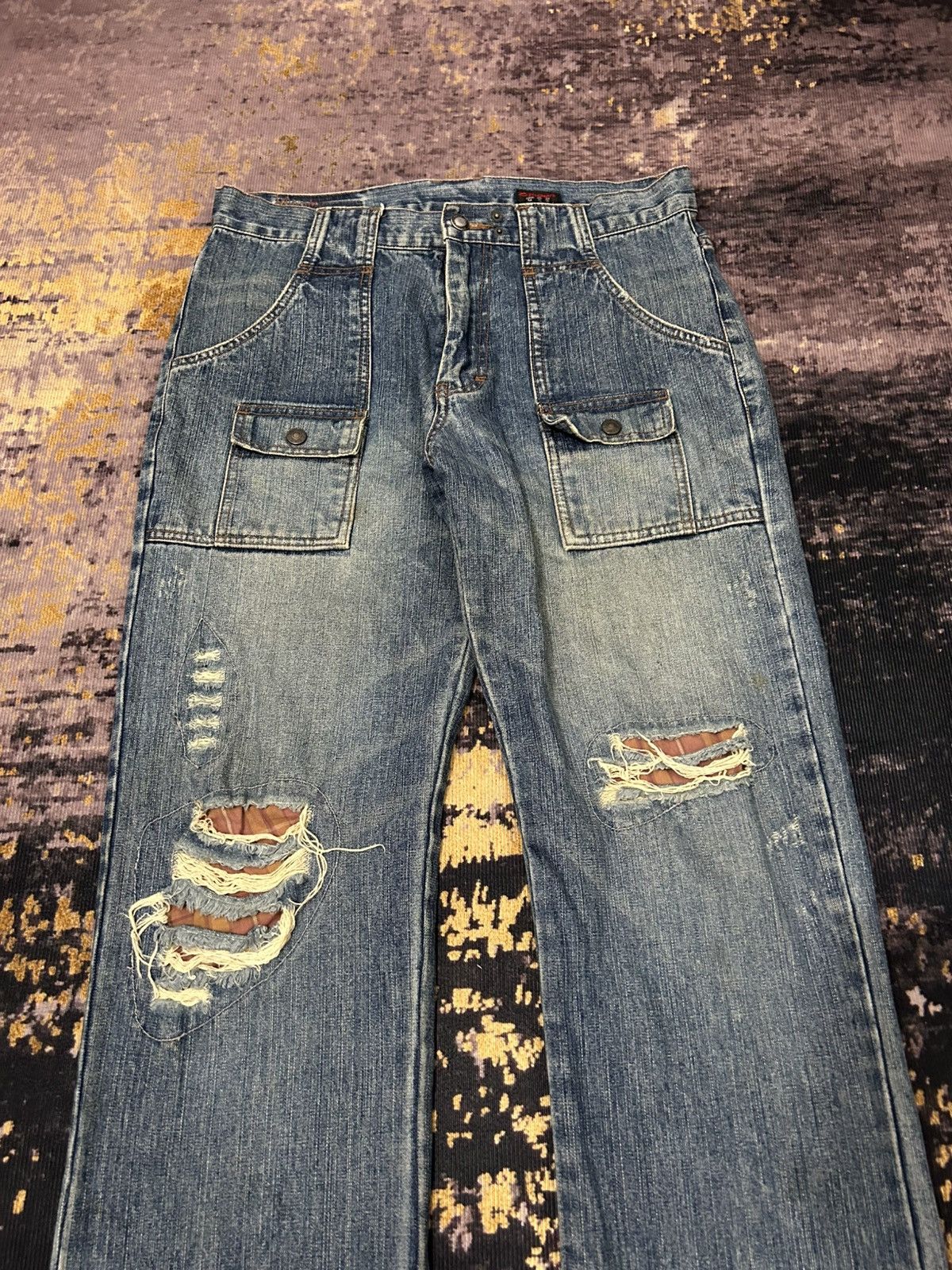 Japanese Brand Kissmark Japan 6 Pocket Rippert Jeans Size US 33 - 4 Thumbnail