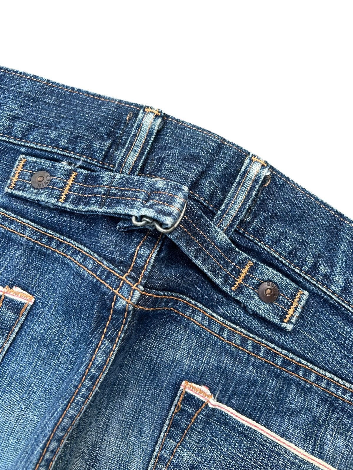 Kapital Vintage Edwin 505 Selvedge Buckle Back Distressed Denim Jean Size US 36 / EU 52 - 3 Thumbnail