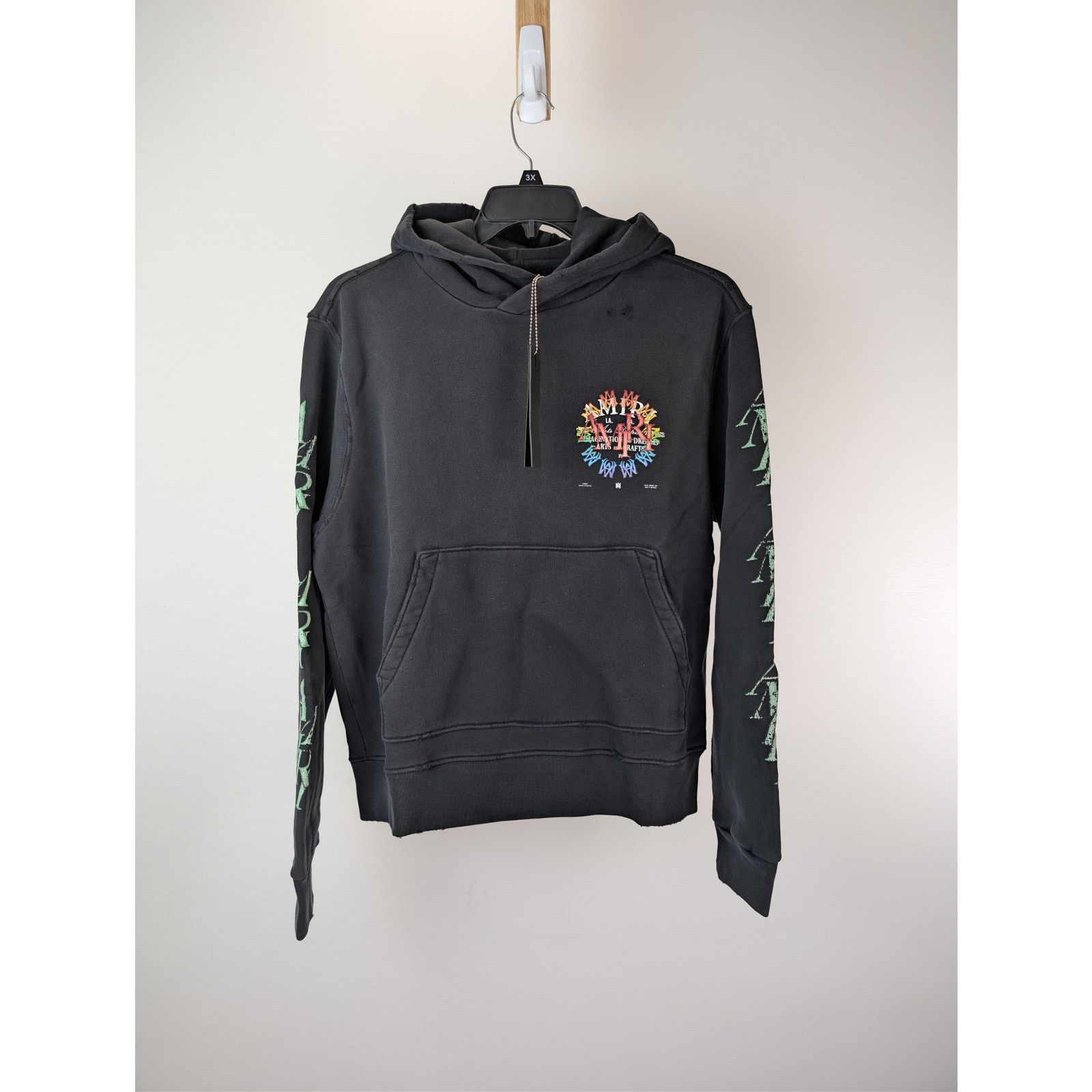Amiri o1rshd1 Stacked Amiri Circle Logo Arts Hoodie in Black L Size US L / EU 52-54 / 3 - 9 Thumbnail
