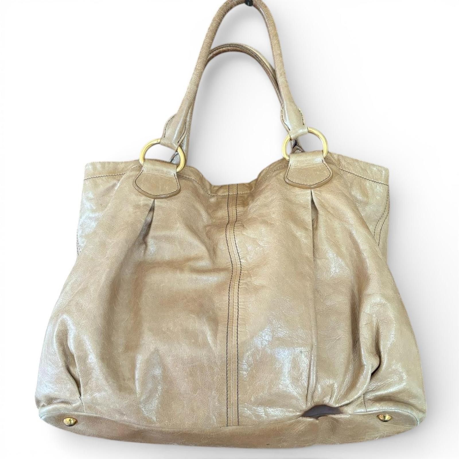 Miu Miu Miu Miu - Beige Leather Tote Bag Gold Hardware Size ONE SIZE - 3 Thumbnail