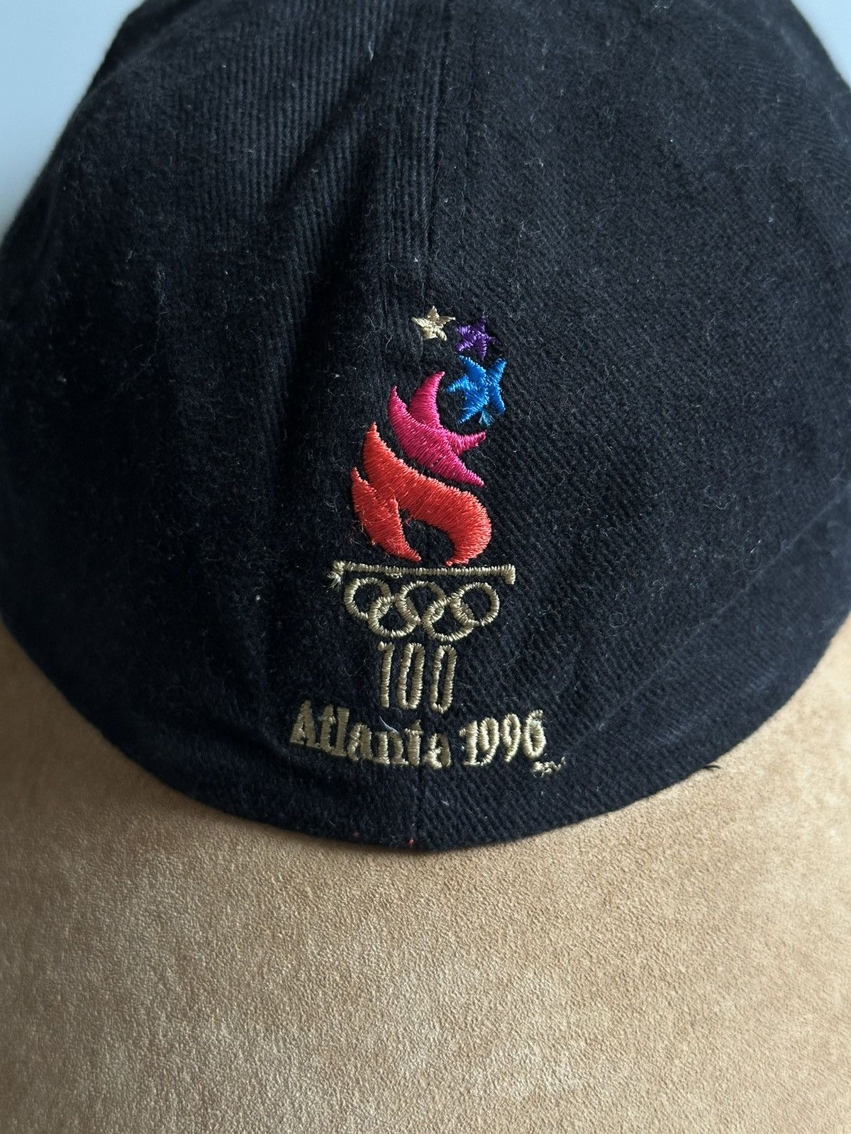 USA Olympics Vintage USA Olympic Atlanta 1996 Cap Hat McDonalds 90s Suede Size ONE SIZE - 3 Thumbnail