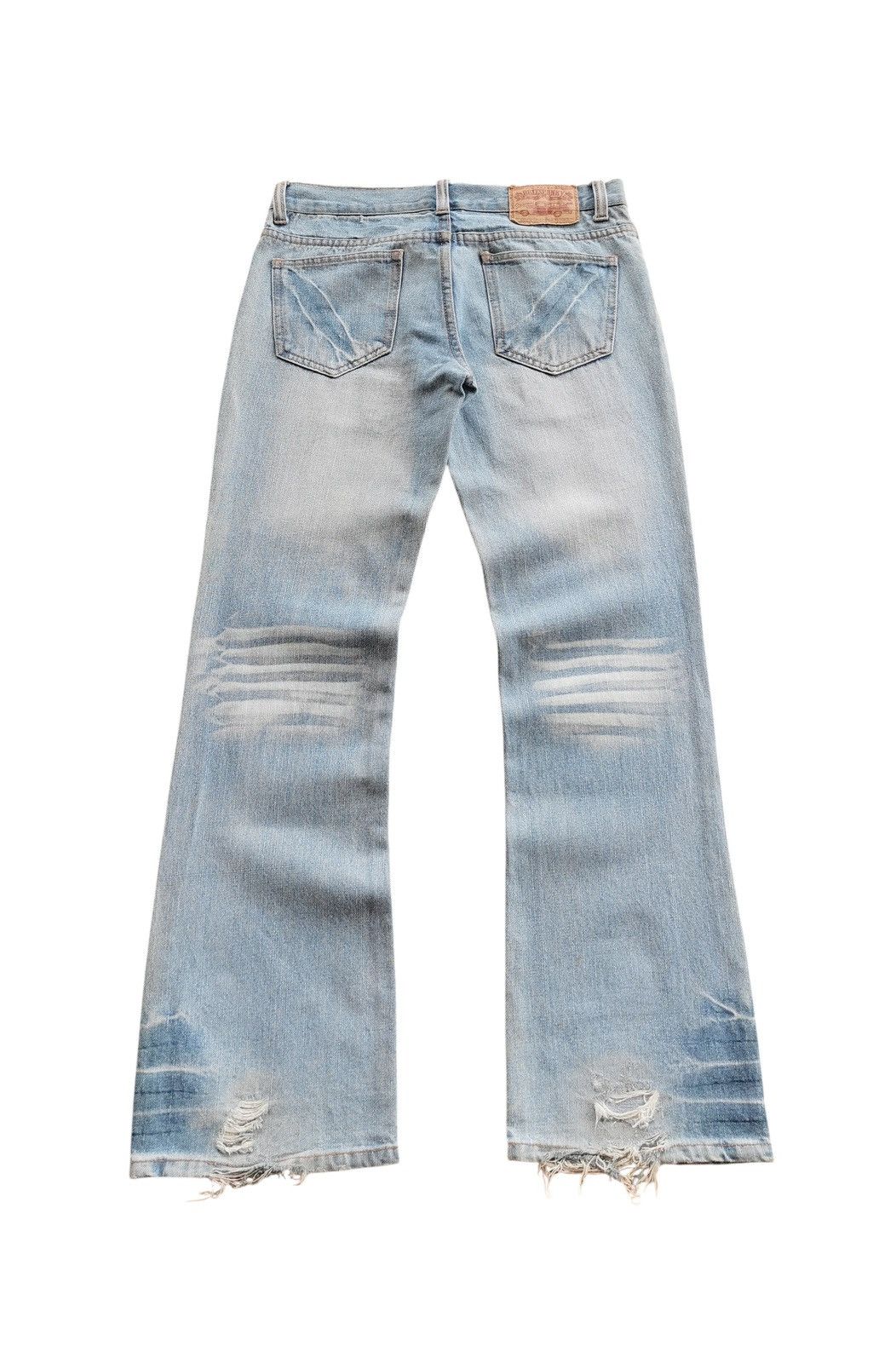 Japanese Brand Vintage Japanese Brand Buzz Spunky Patched Denim Flare Jeans Size US 32 / EU 48 - 7 Thumbnail