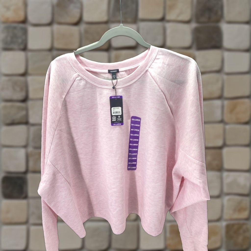 Express Express Long Sleeve Top Shirt Women 2XL Pink Crew Neck Pullover NWT Shirt Womens Blouse Solid Crewneck NWT Size XXL / US 16-18 / IT 52-54 - 1 Thumbnail