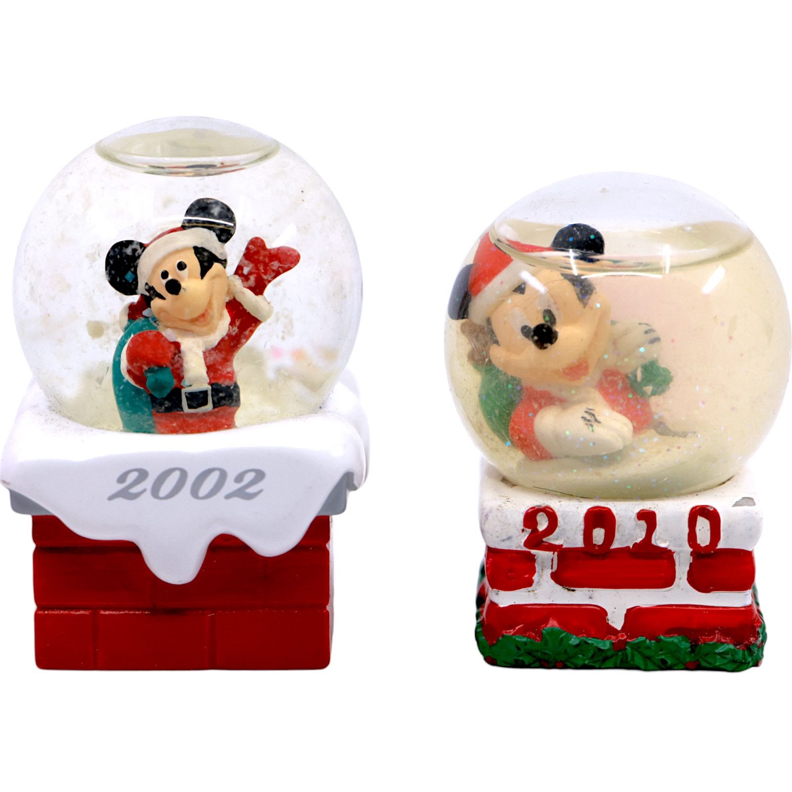 Disney Mickey Mouse Santa Chimney JCPenny Snow Globe 2002 & 2010 Size ONE SIZE - 2 Thumbnail