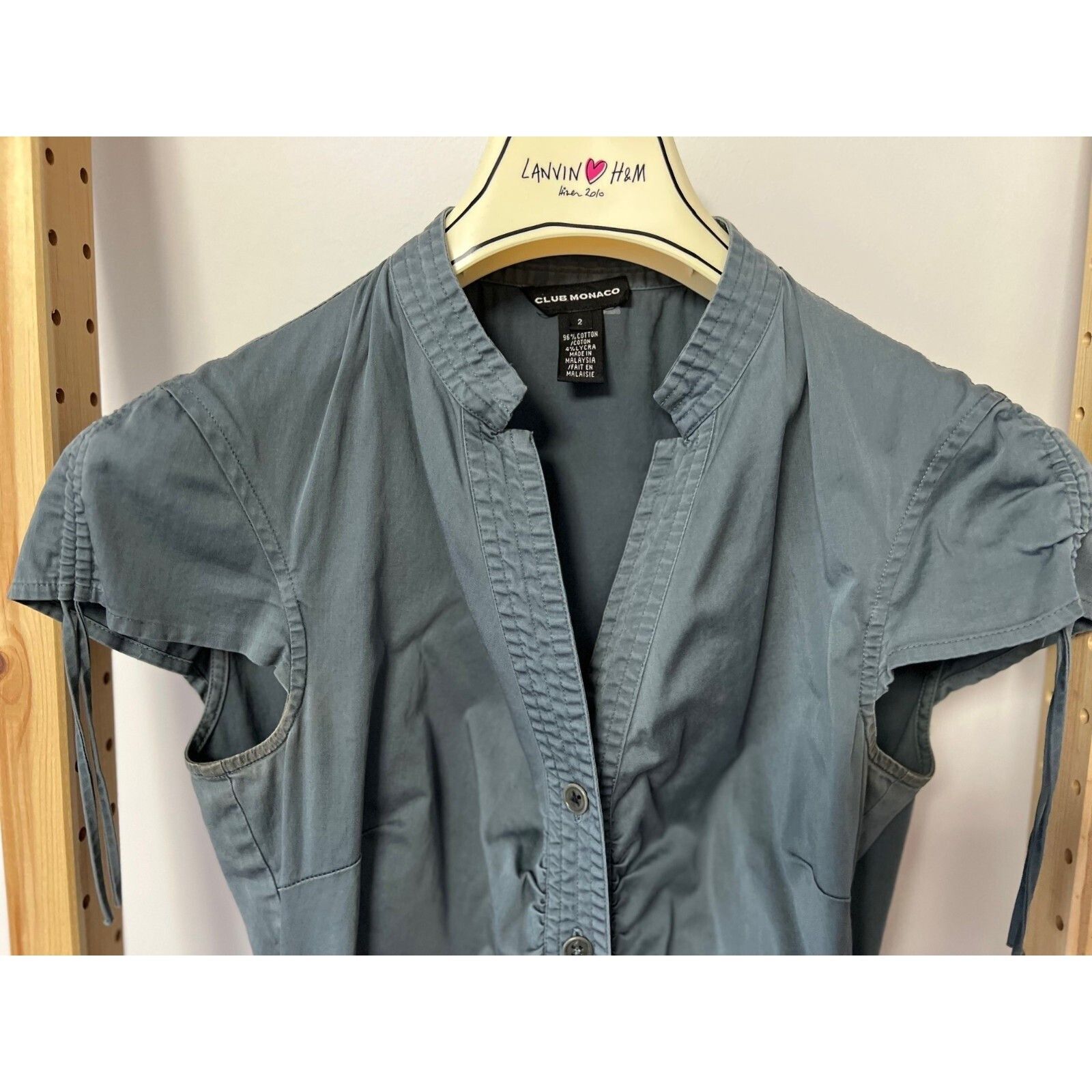 Club Monaco Club Monaco Shirting Button Dress Army Green ( S ) Size S / US 4 / IT 40 - 2 Thumbnail