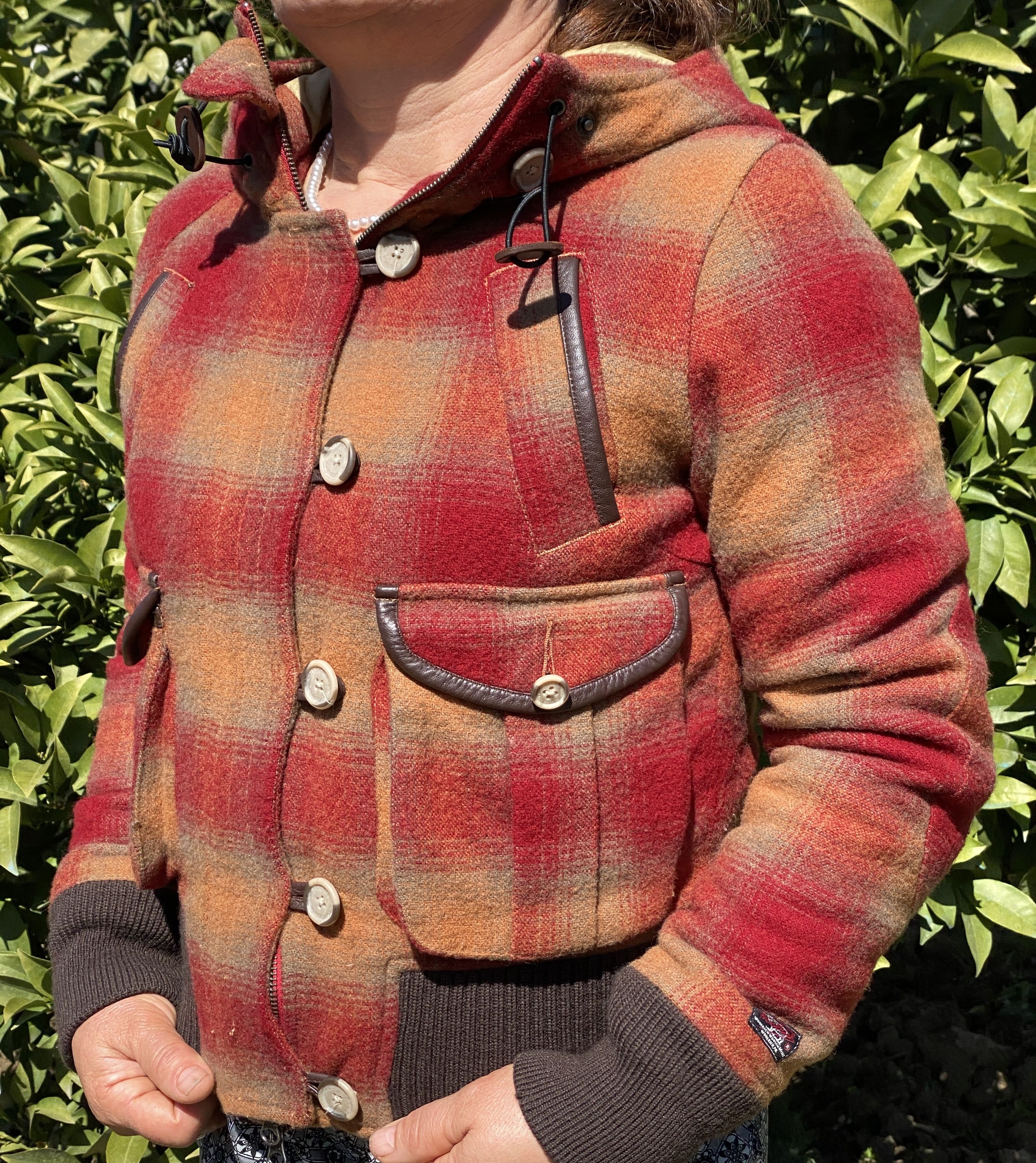 Woolrich Woolen Mills Archive Woolrich Thermolite Short Hooded Coat Plaid Size S Size S / US 4 / IT 40 - 22 Thumbnail