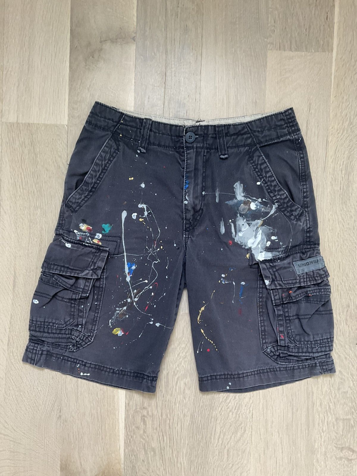 UNIONBAY UNIONBAY Cargo Shorts Paint Splatter Distressed Pants Size US 30 / EU 46 - 1 Thumbnail